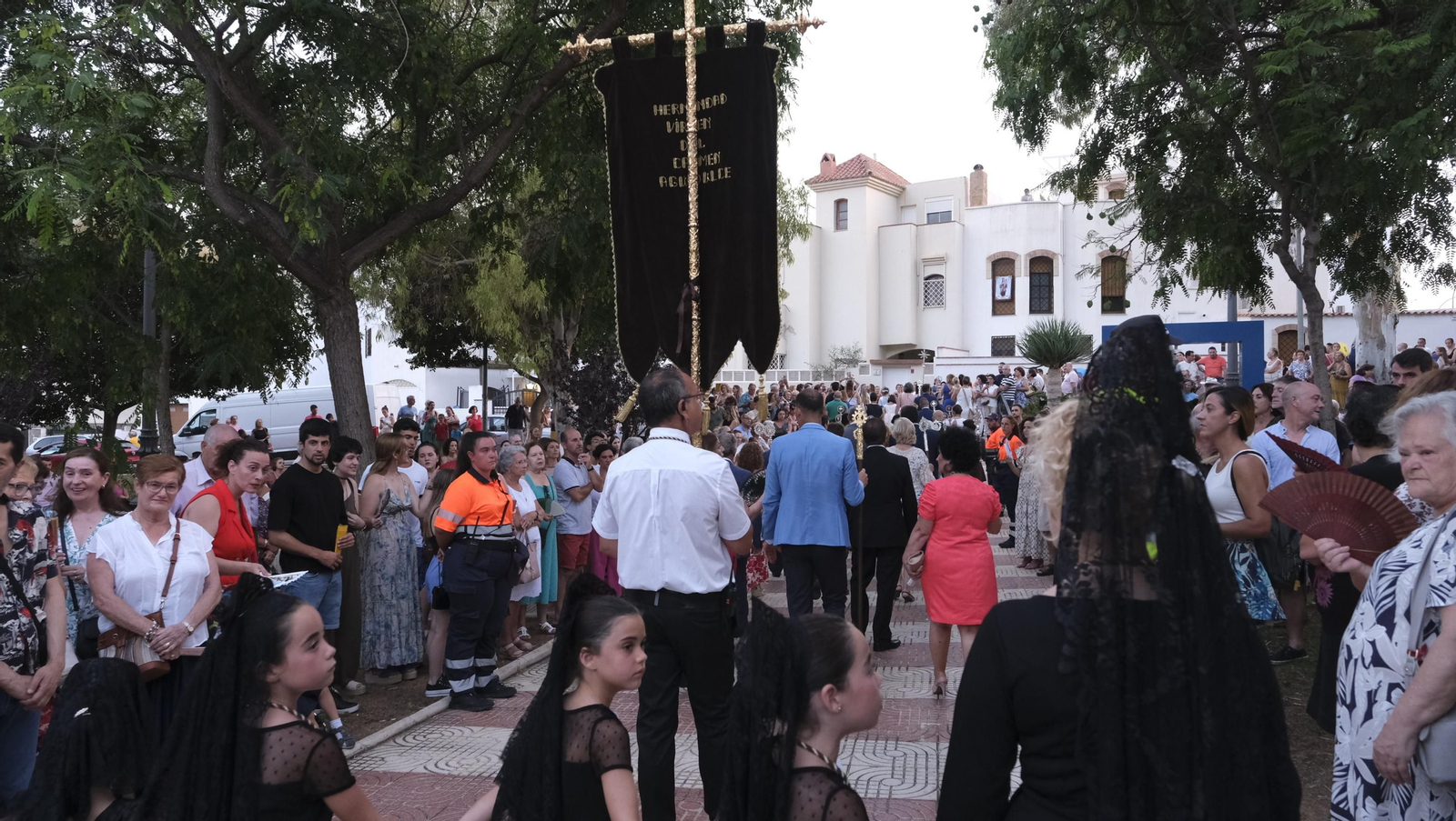 Procesión terrestre de la Virgen del Carmen en Aguadulce