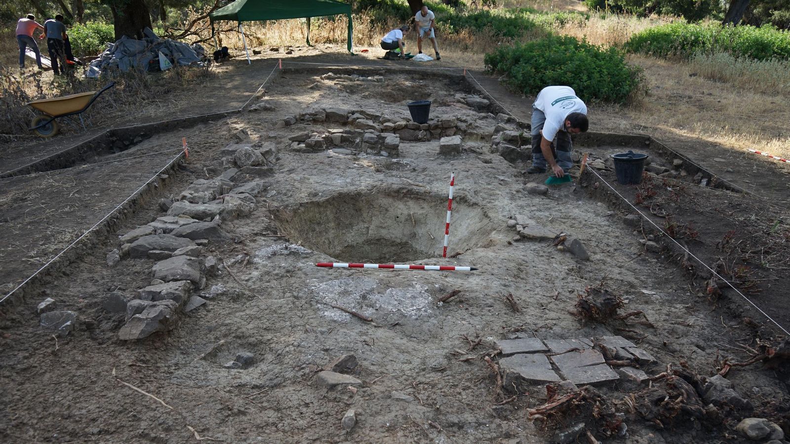 Un plano general de la excavación en el paraje conocido como el Toril de las Vacas, en Castellar.