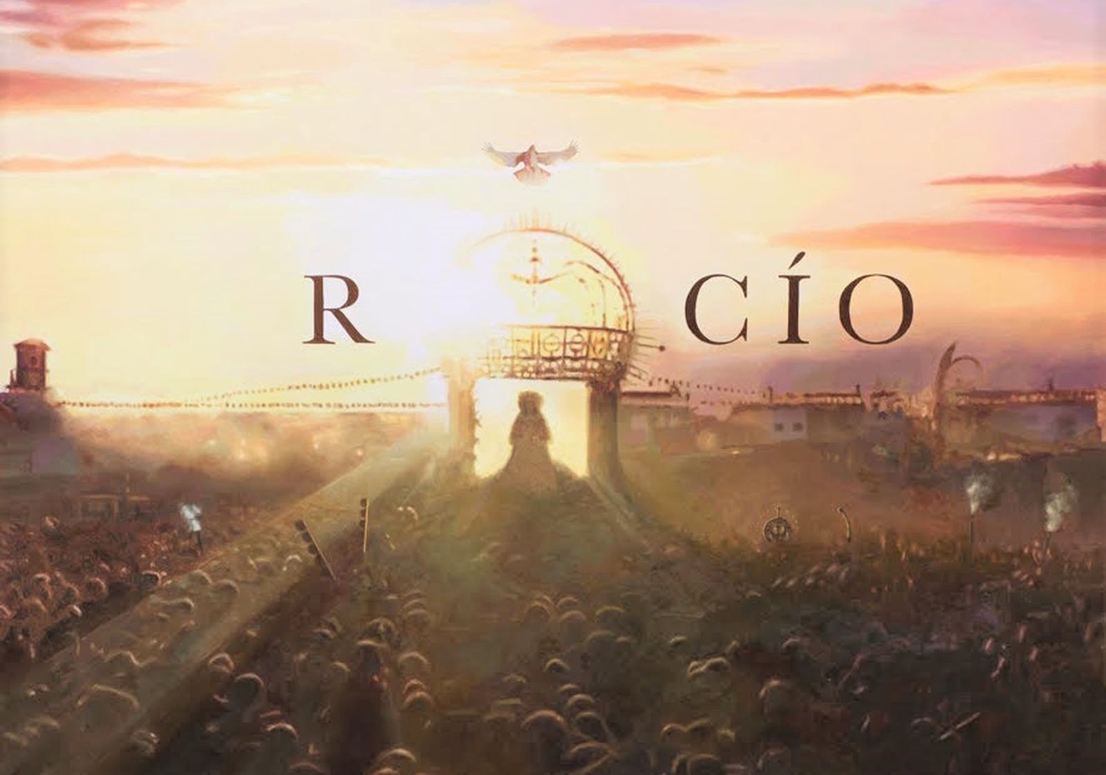 Detalle del cartel anunciador de la Venida de la Virgen del Rocío.