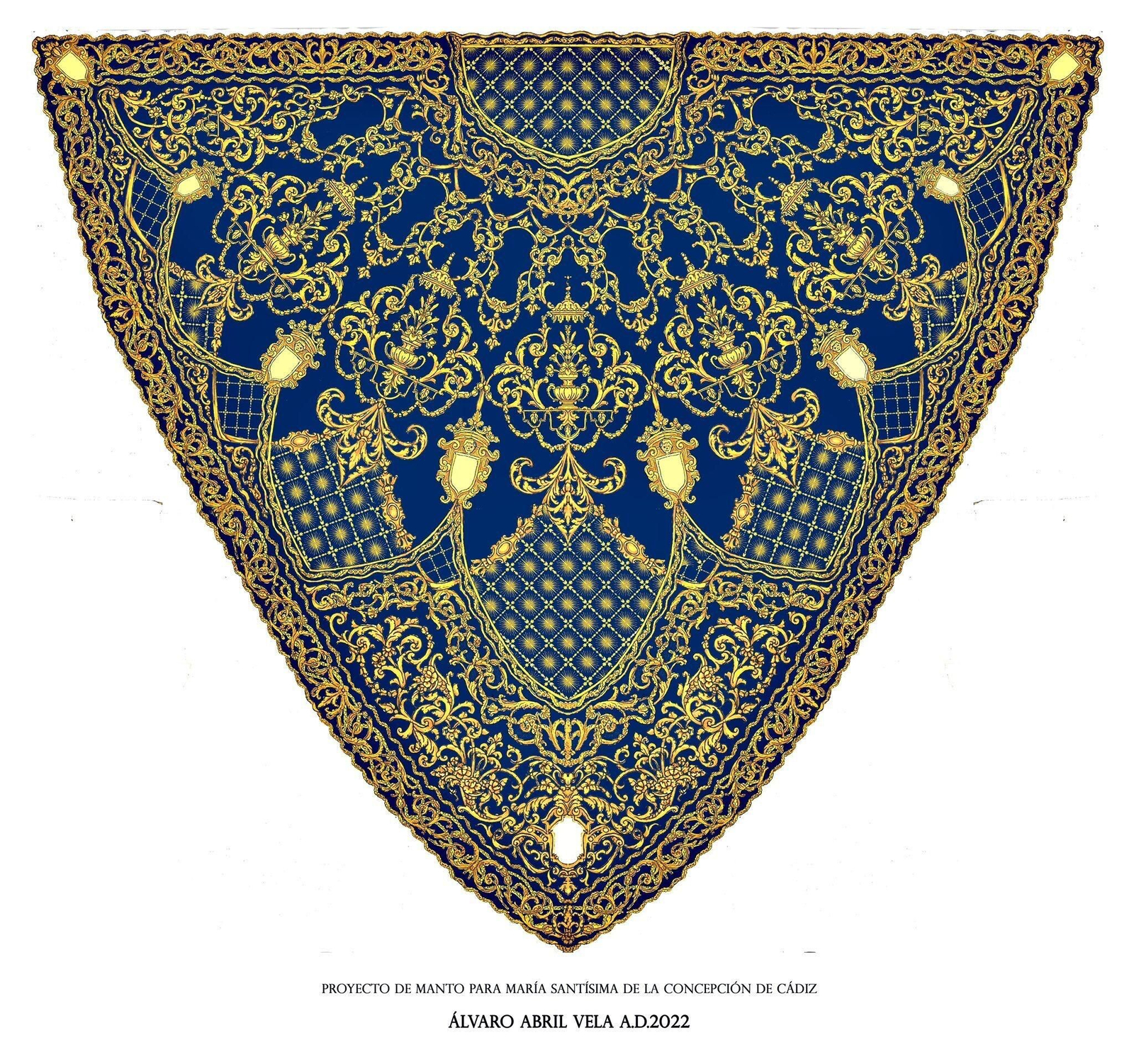 Así es el boceto del palio de la cofradía del Despojado