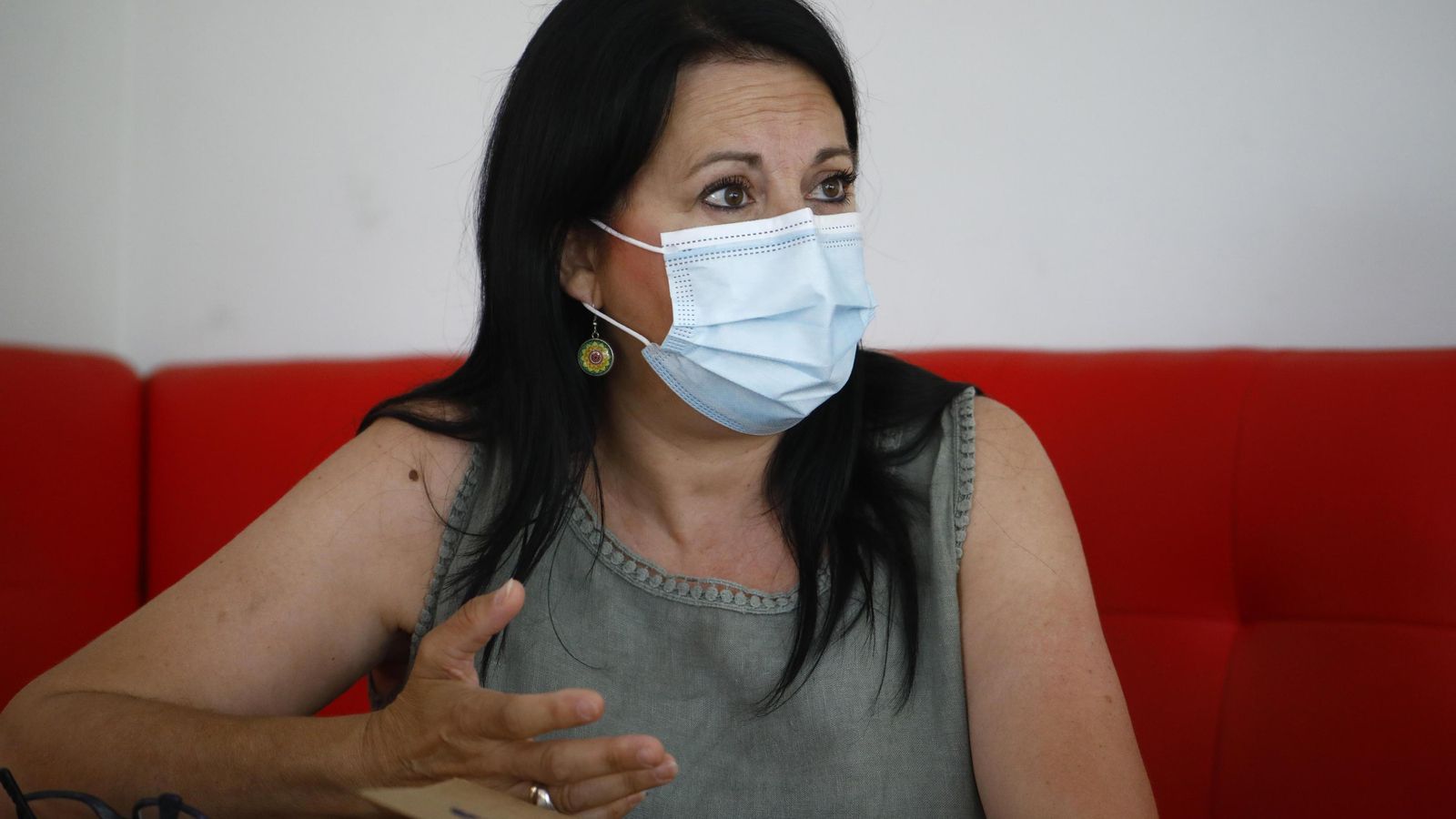 Mariló Damián durante un momento de la entrevista.