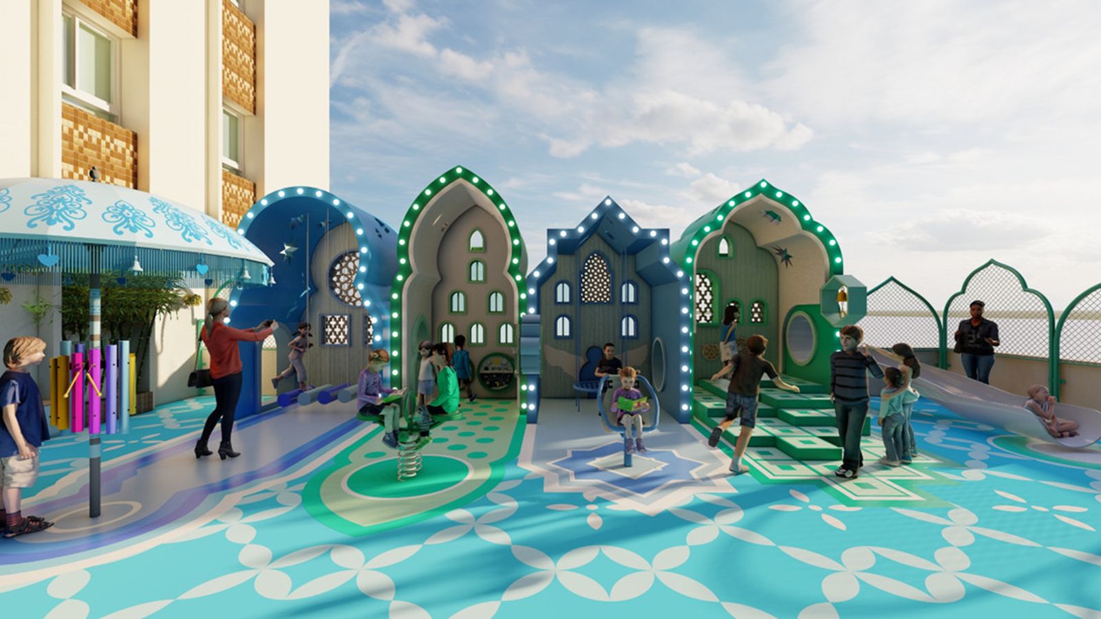 Infografía de una de las terrazas.