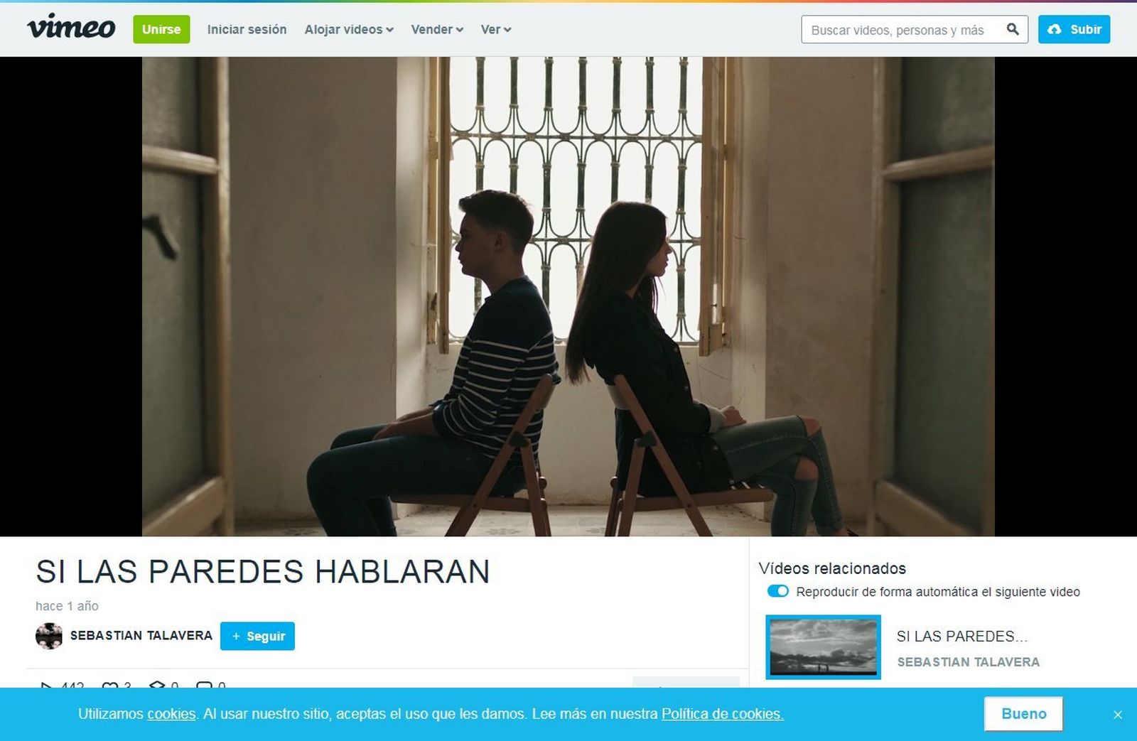 Imagen del corto ganador del año pasado, ‘Si las paredes hablaran’, de Sebastián Talavera.
