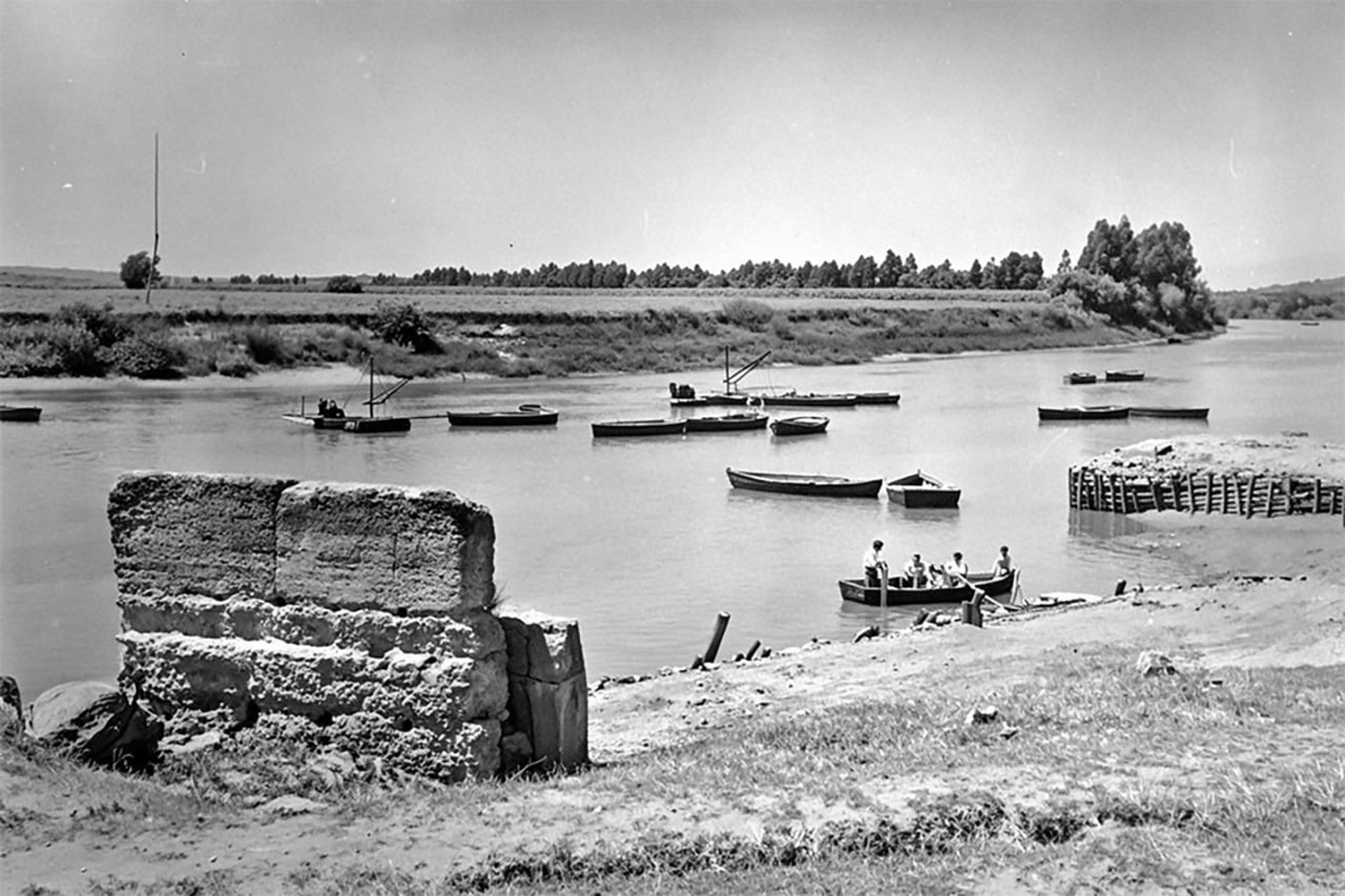 Muelle de los areneros. La Corta, c. 1950.