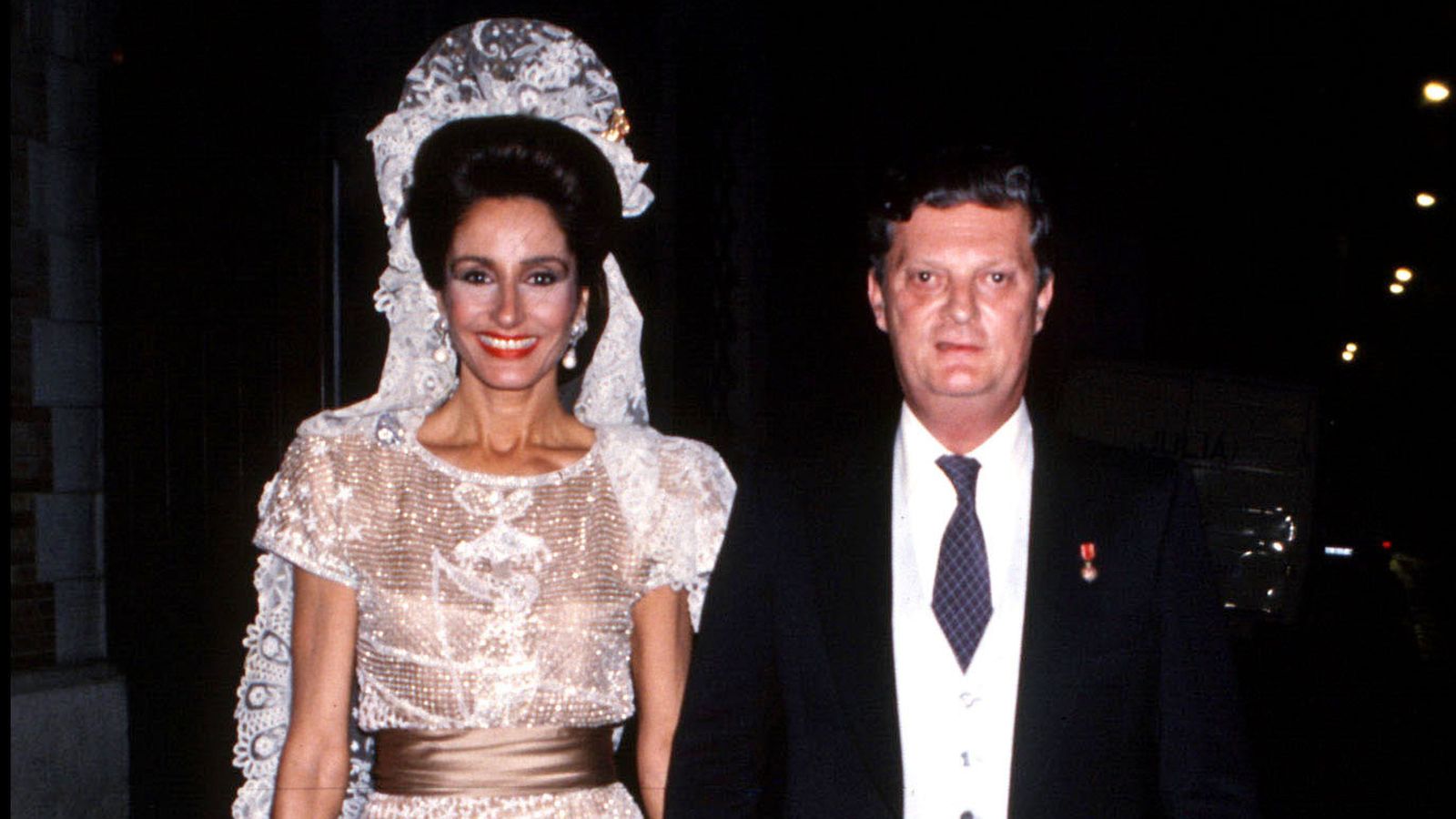 Boda de Naty Abascal con el duque de Feria en 1977.