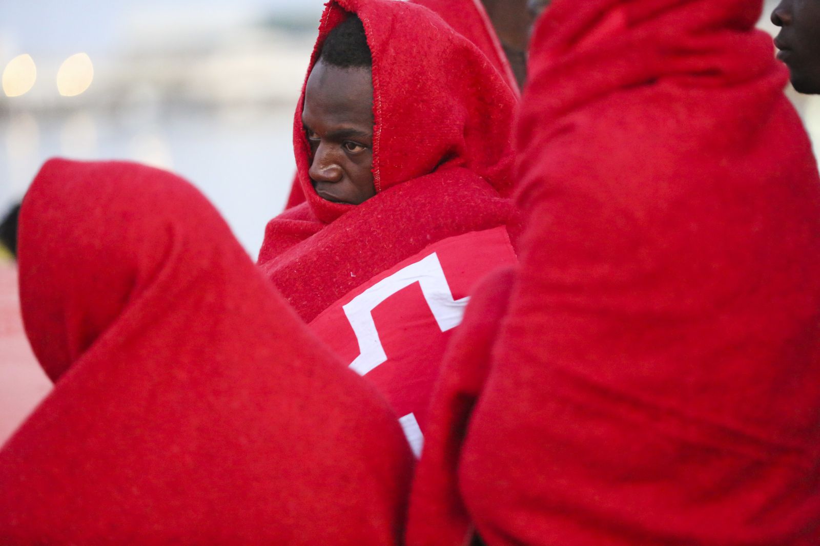 Llegada de patera al puerto de Málaga el 18 de julio de 2018