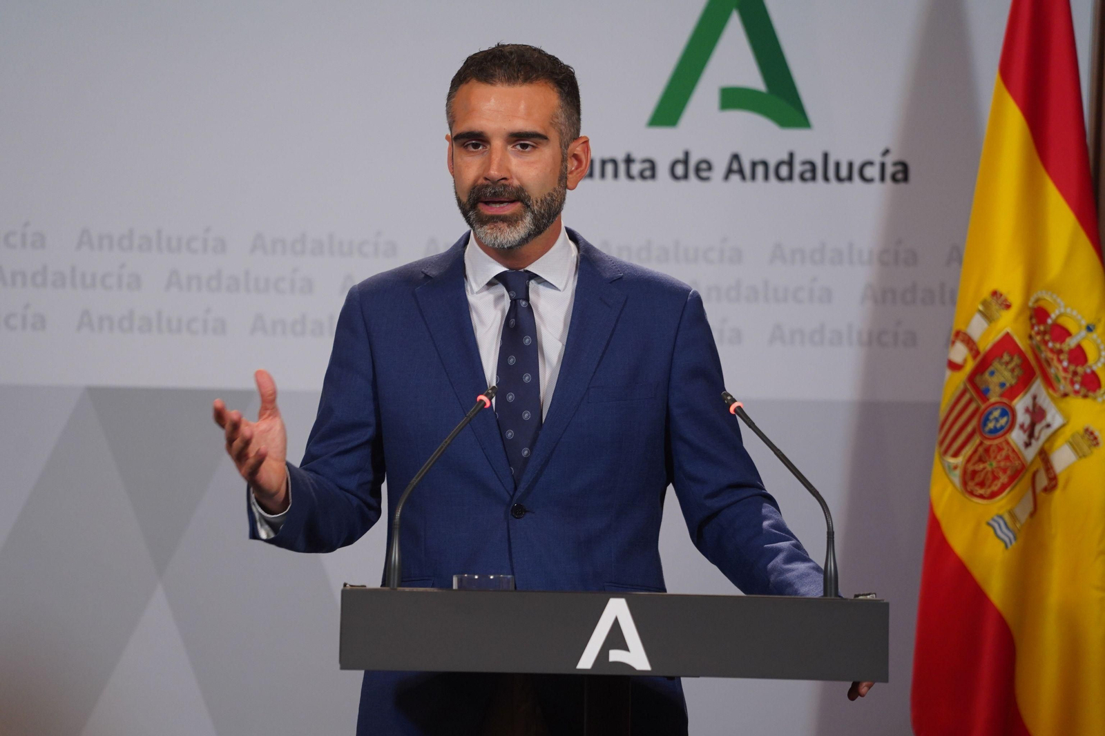 El portavoz de la Junta, Ramón Fernández-Pacheco después del Consejo de Gobierno de hoy.