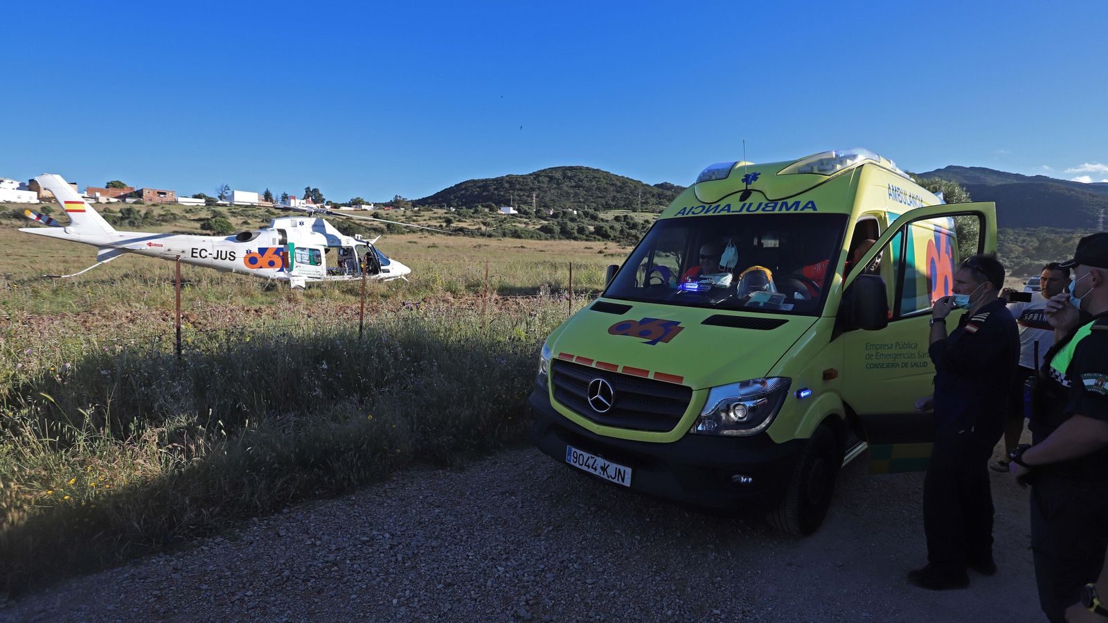 Rescate de un herido en las Pozas del Cobre