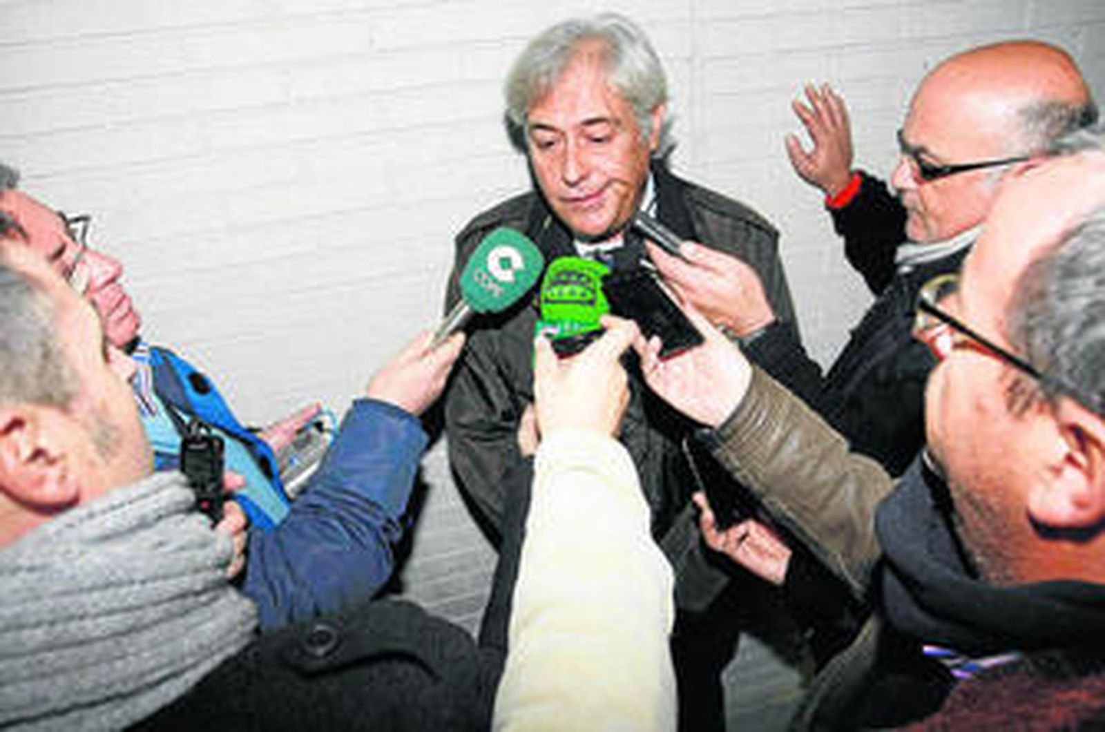 Juan Carlos González, ayer en los pasillos de Chapín ante los medios.