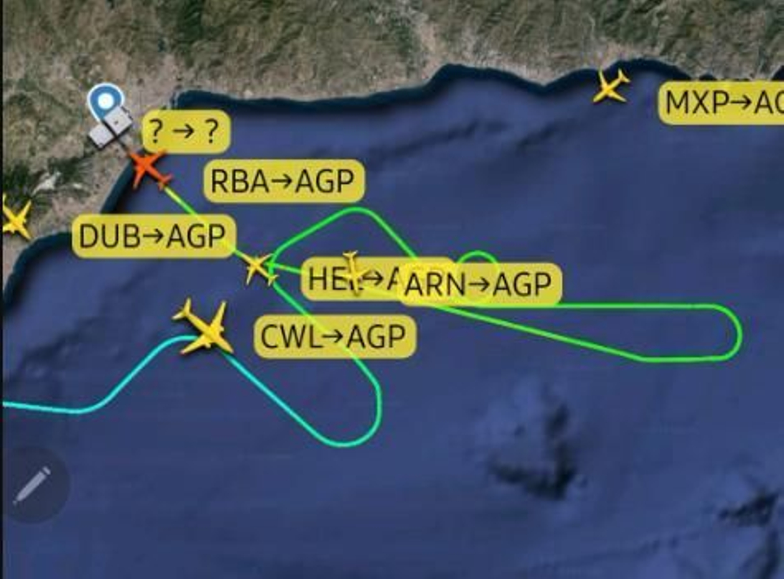Vuelo Rabat-Málaga, en el que se ha registrado la incidencia