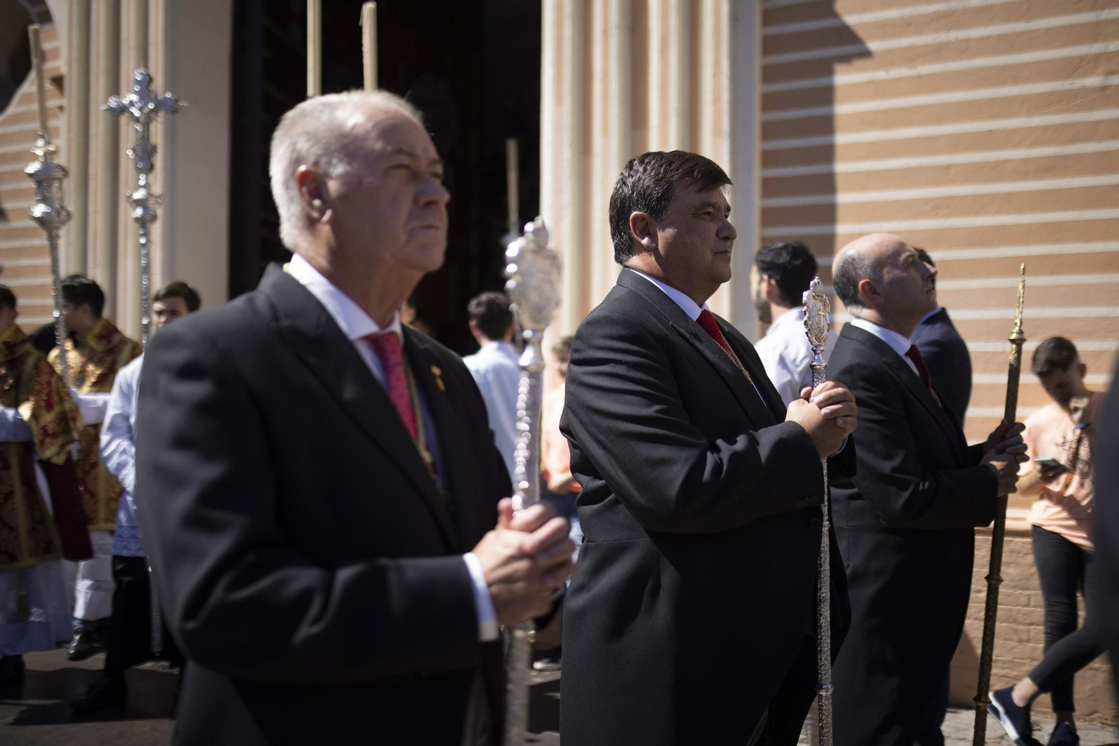 Imágenes de la salida extraordinaria de La Borriquita por las calles de Huelva