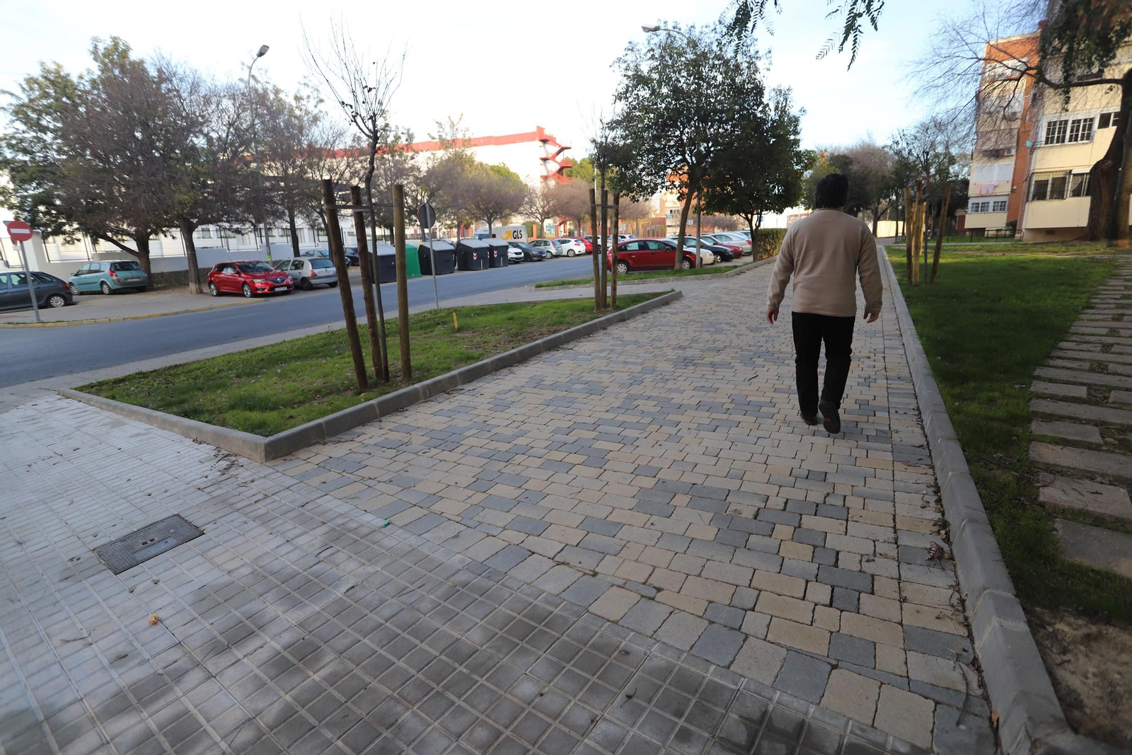 Imágenes de remodelación del área peatonal de Santa Marta