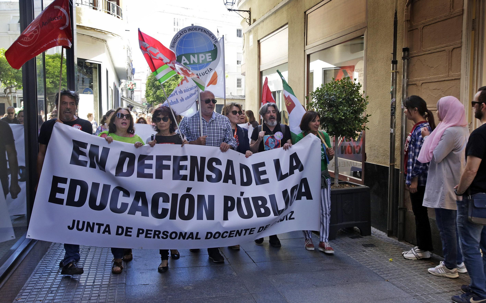 Manifestación en favor de la educación pública.