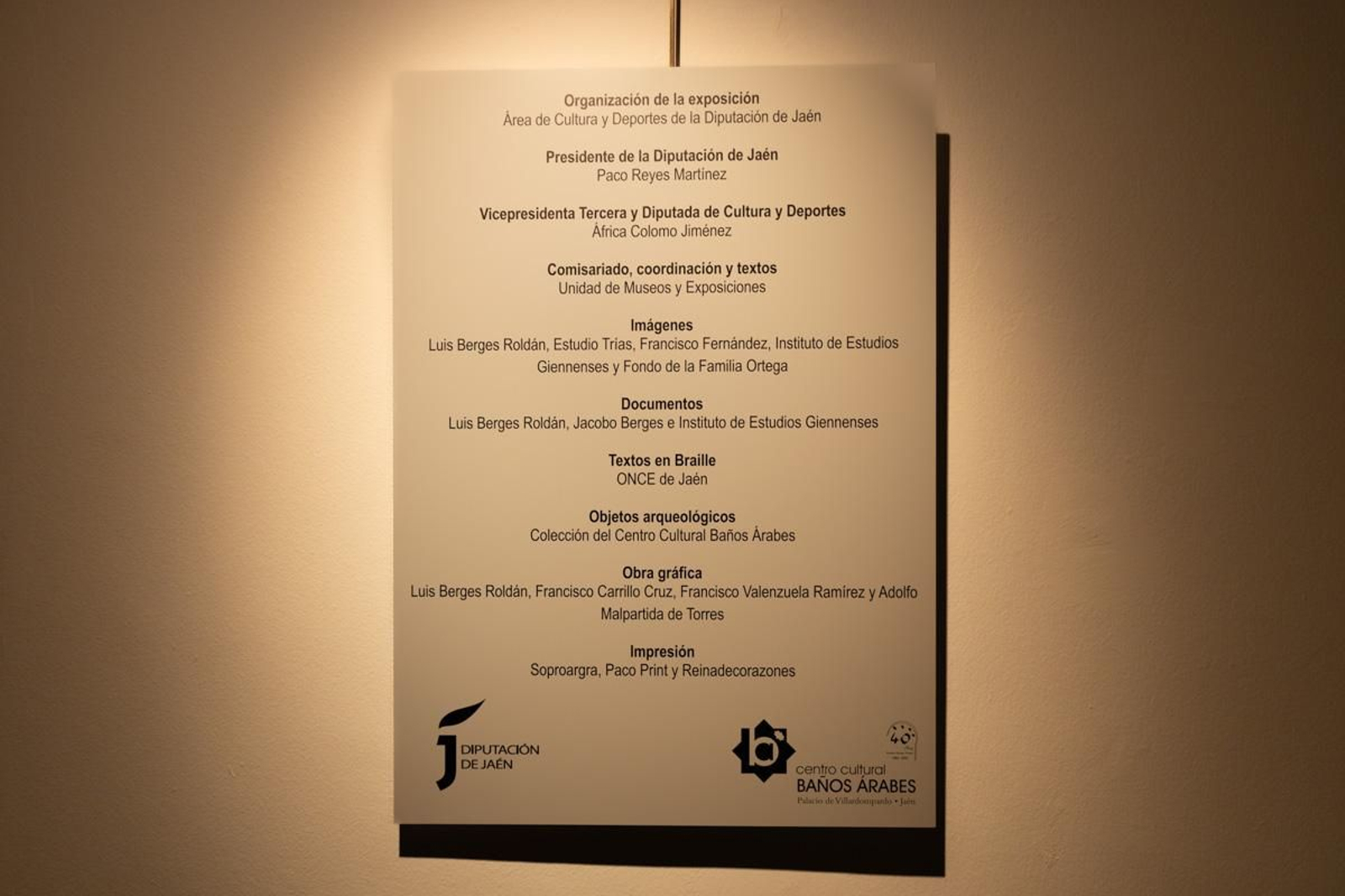 Inauguración la muestra "Los Baños Árabes de Jaén: Historia de un descubrimiento y su restauración. 40 años del Premio Europa Nostra"