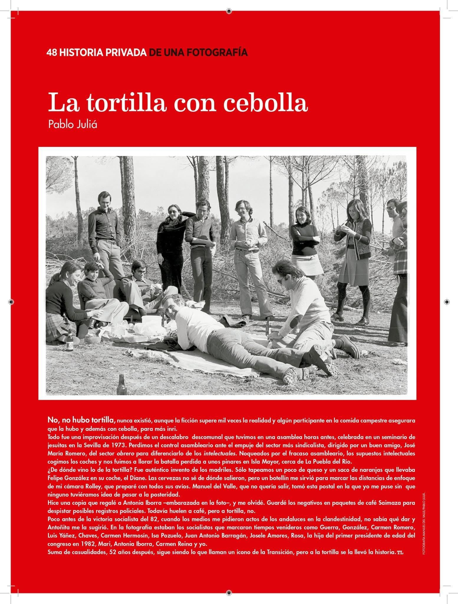 Pablo Juliá y la foto de la tortilla