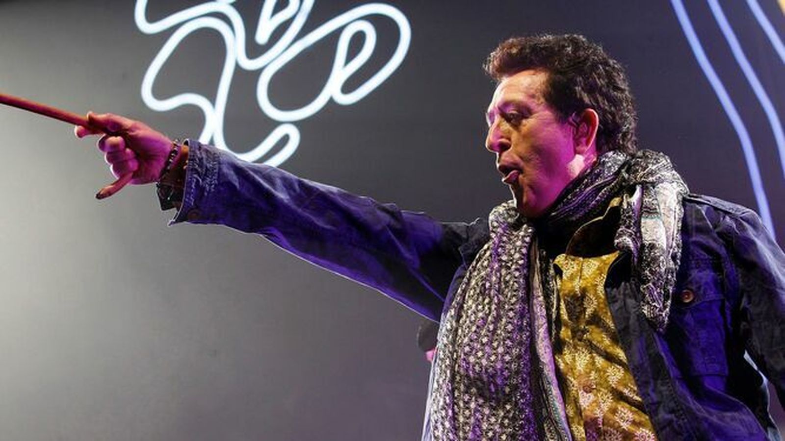 El cantante catalán Manolo García durante una actuación en Madrid.