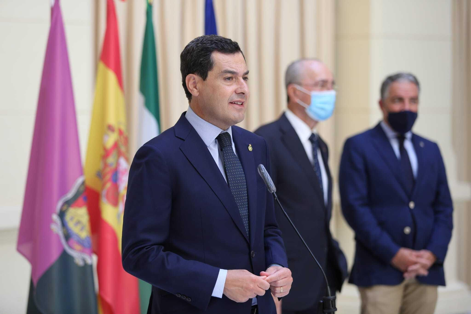 Juanma Moreno, durante su intervención.