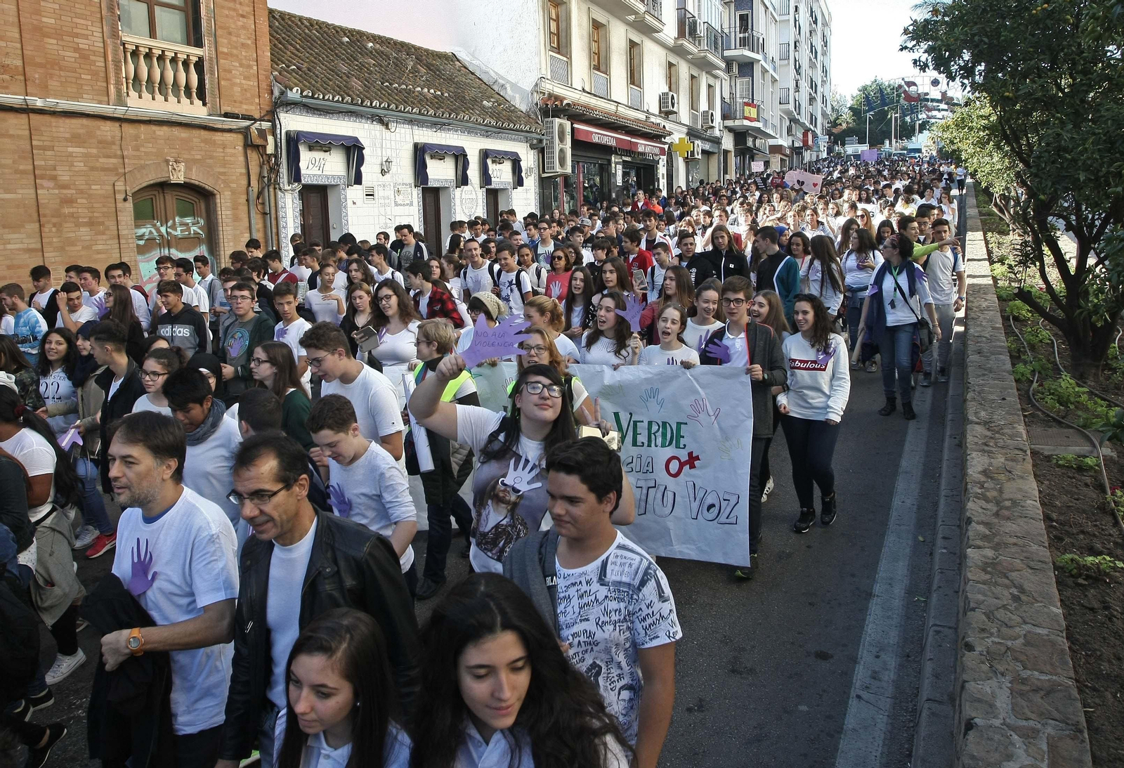 Manifestación contra la violencia de género en Algeciras
