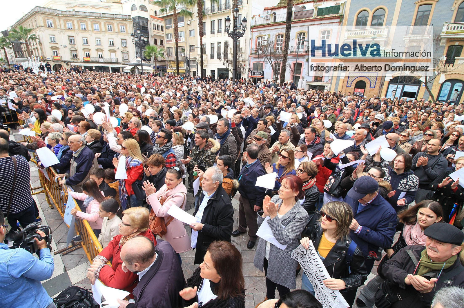 Imágenes de la manifestación contra la derogación de la prisión permanente revisable celebrada en Huelva