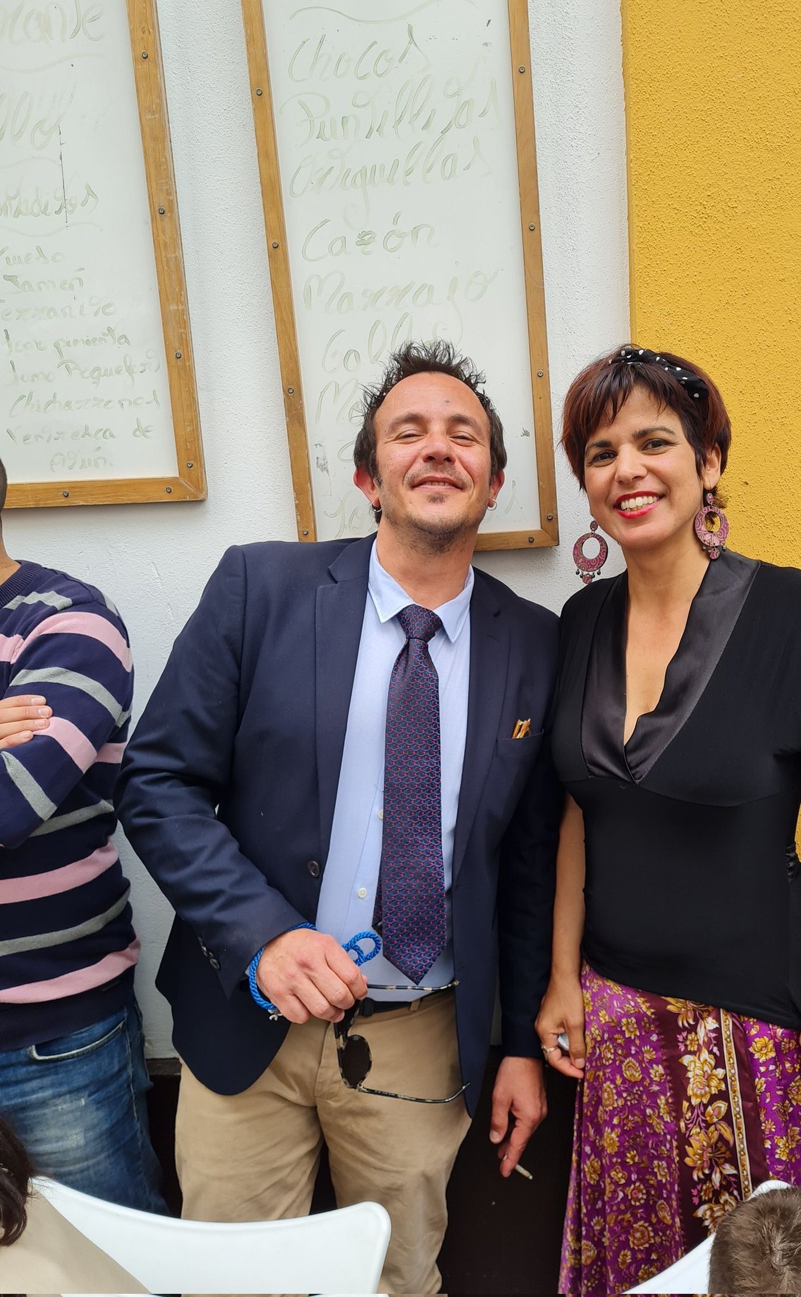 Kichi y Teresa Rodríguez, este lunes en la calle de La Palma.