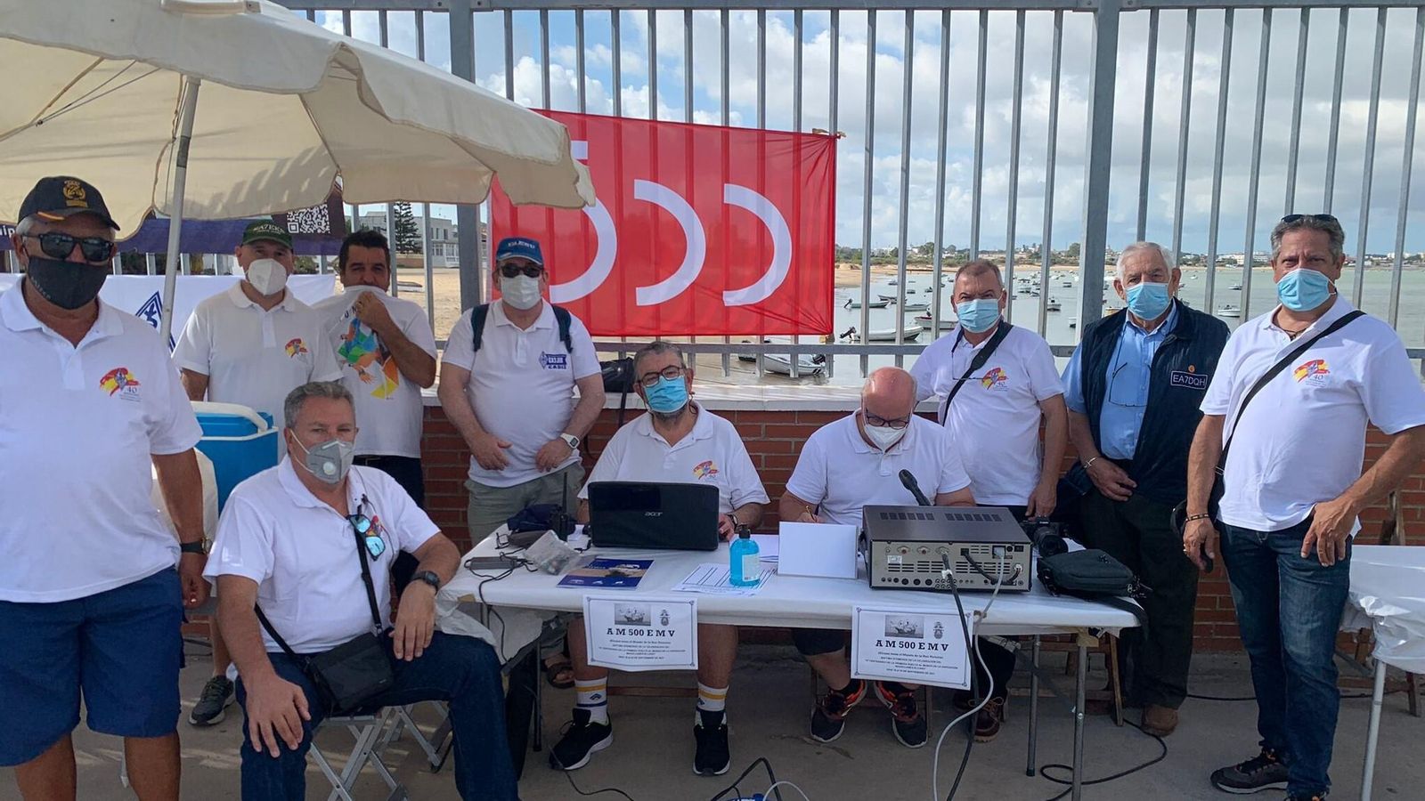 Actividad de los radioaficionados de San Fernando con  motivo del quinto centenario de la primera vuelta al mundo.