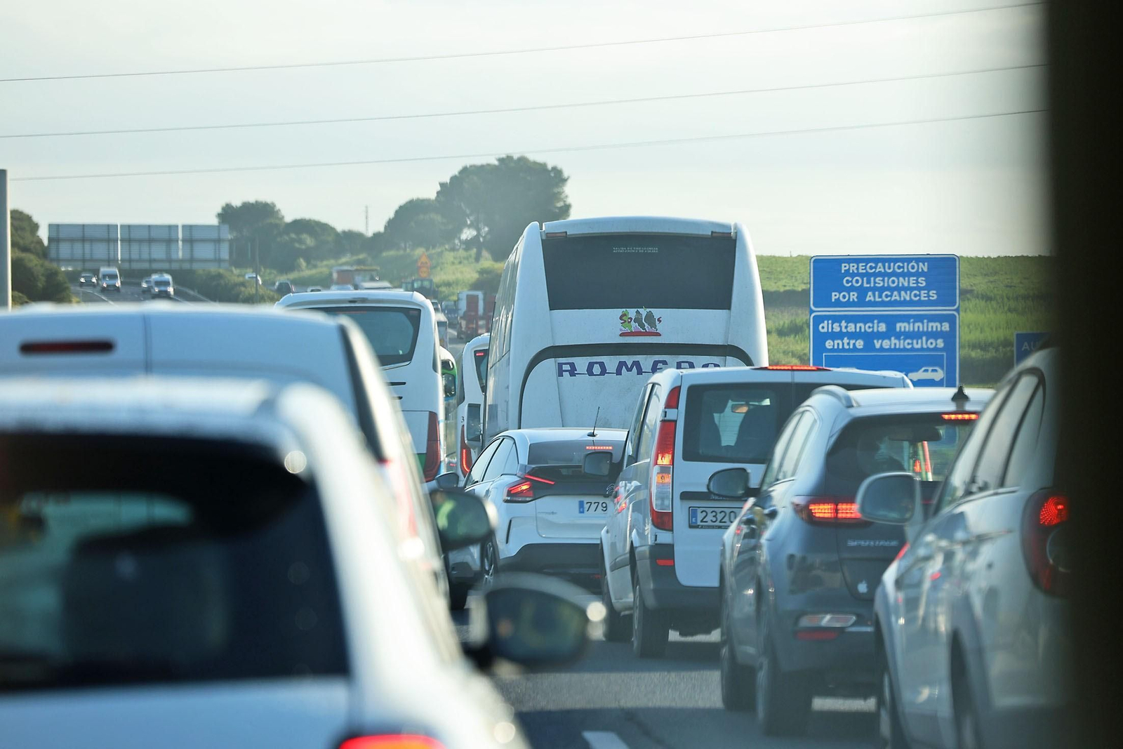 Retención en la A-49.