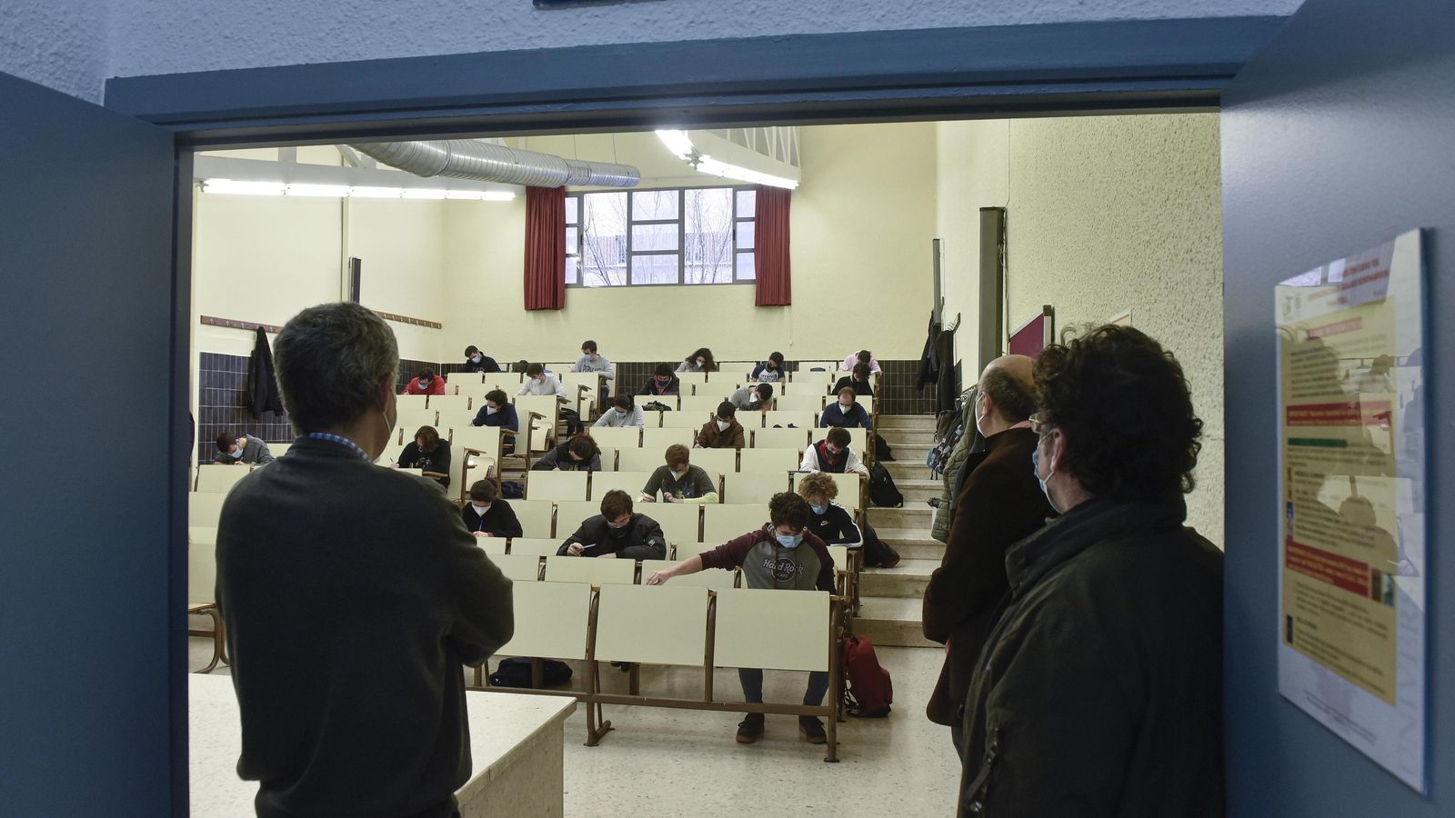 Distribución del alumnado durante el examen.
