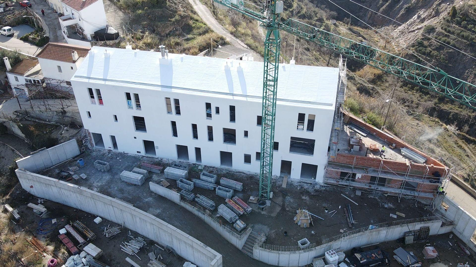 Imagen aérea de la nueva residencia de adultos y centro ocupacional de Serón.