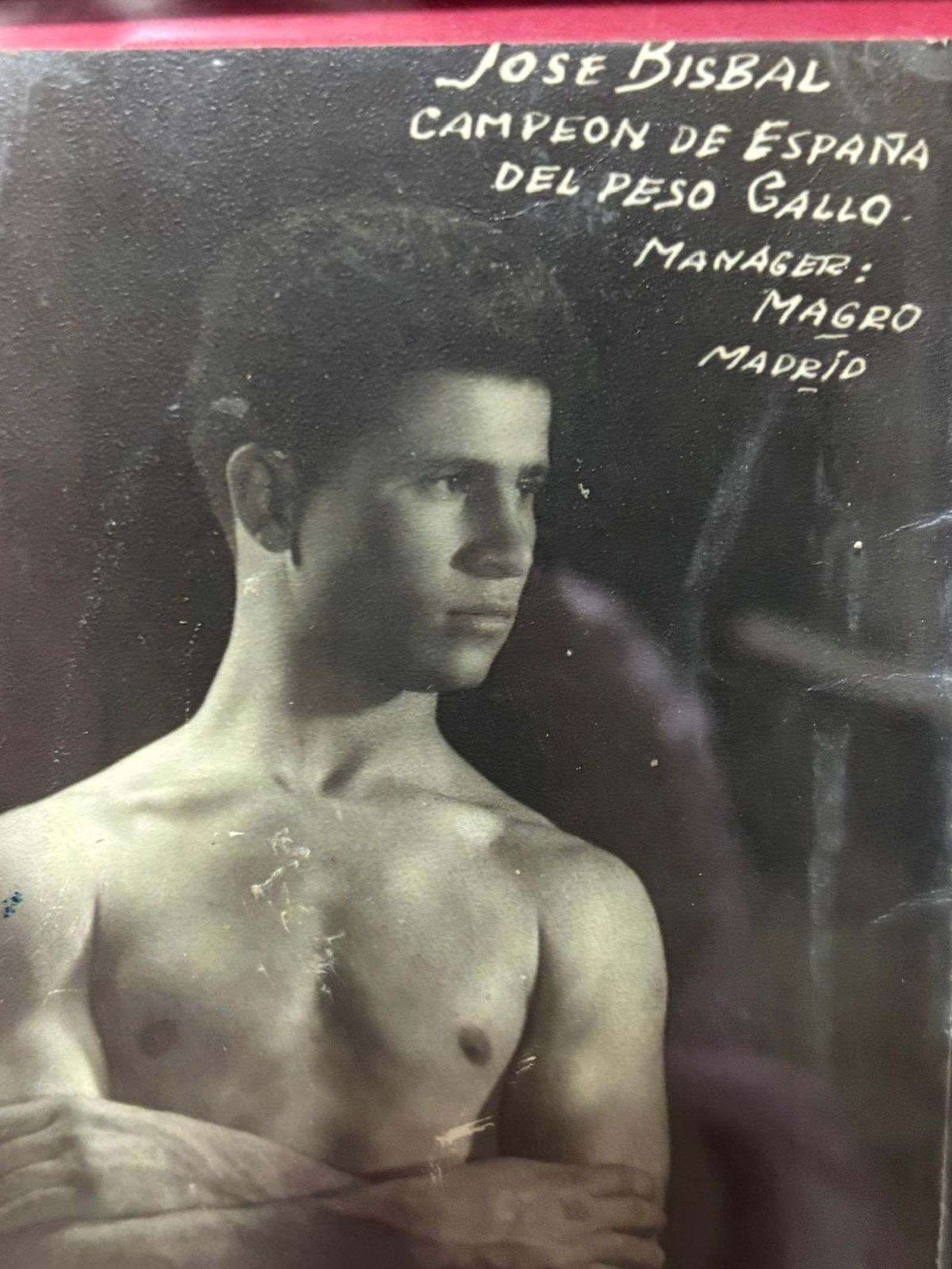 José Bisbal en su epoca de boxeador.