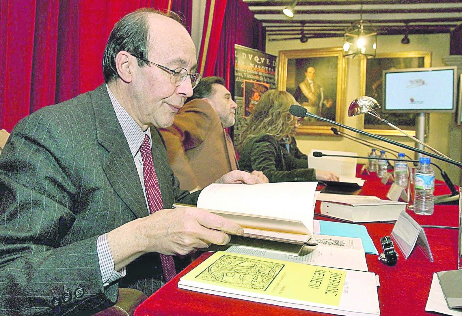 El filólogo y académico Francisco Rico, en la conmemoración del IV Centenario de la publicación del ‘Quijote’ en la Casa Cervantes de Valladolid.