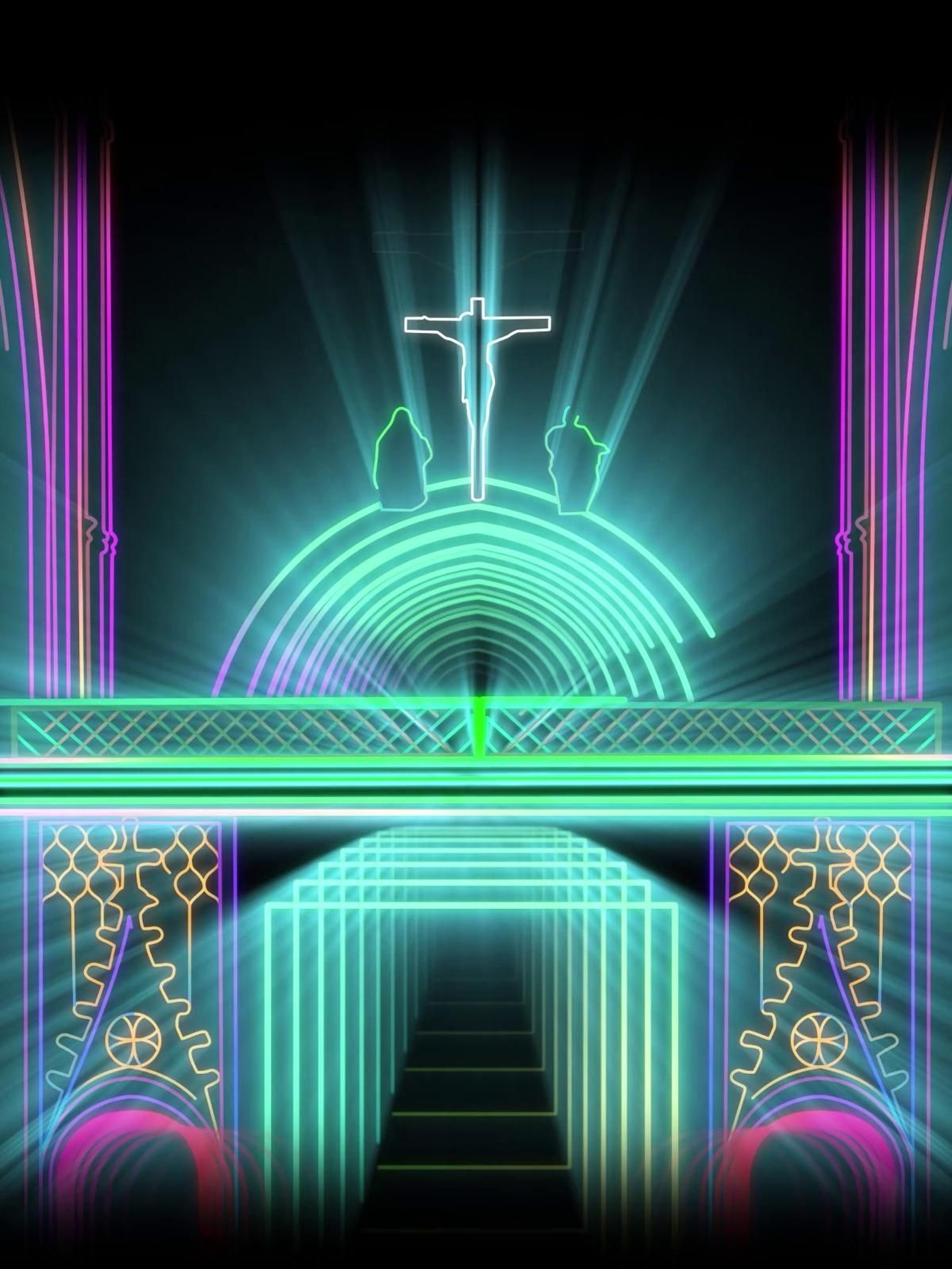 Una de las proyecciones de la nueva visita cultural de la Catedral de Sevilla.