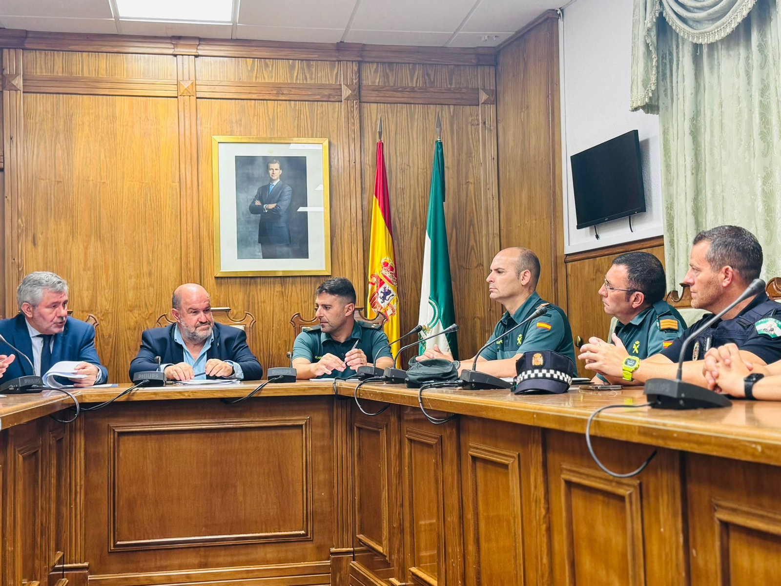 Momento de la Junta Local de Seguridad de Dalías.