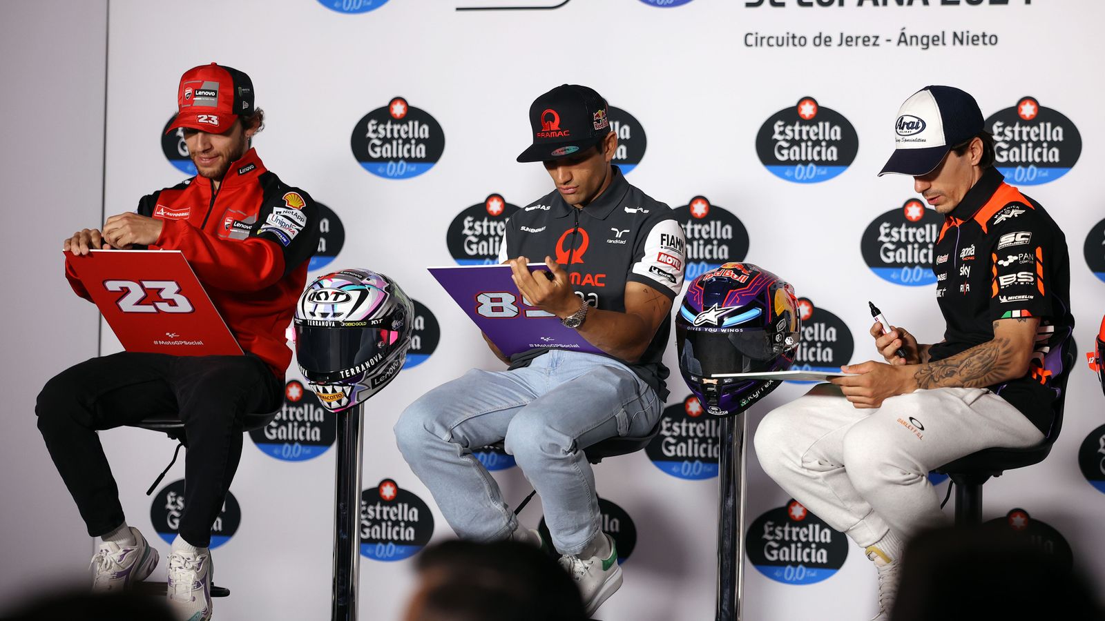 Rueda de prensa de los pilotos de MotoGP en el Circuito de Jerez