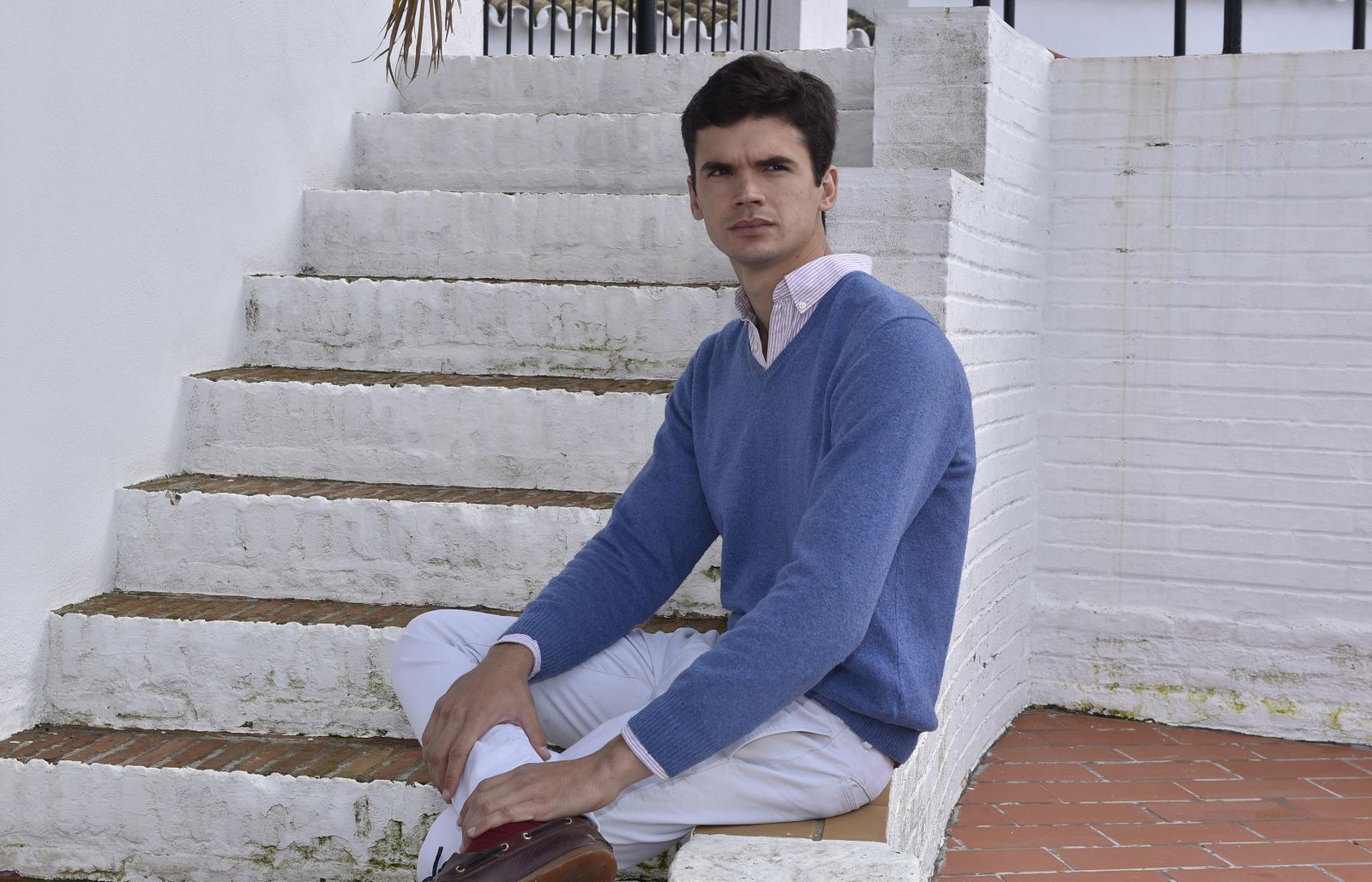 Fernando Navarro, en la Venta de Antequera, en la presentación del cartel de su debut en Espartinas.