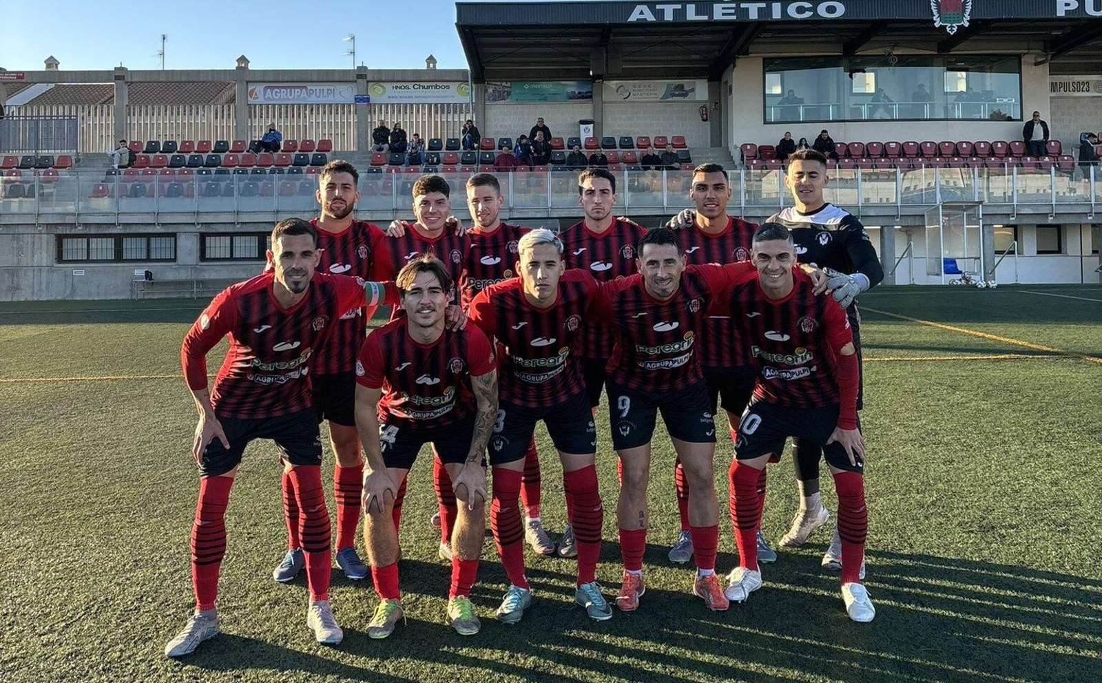 Once presentado por el conjunto rojinegro en su encuentro frente al Caravaca de este sábado.