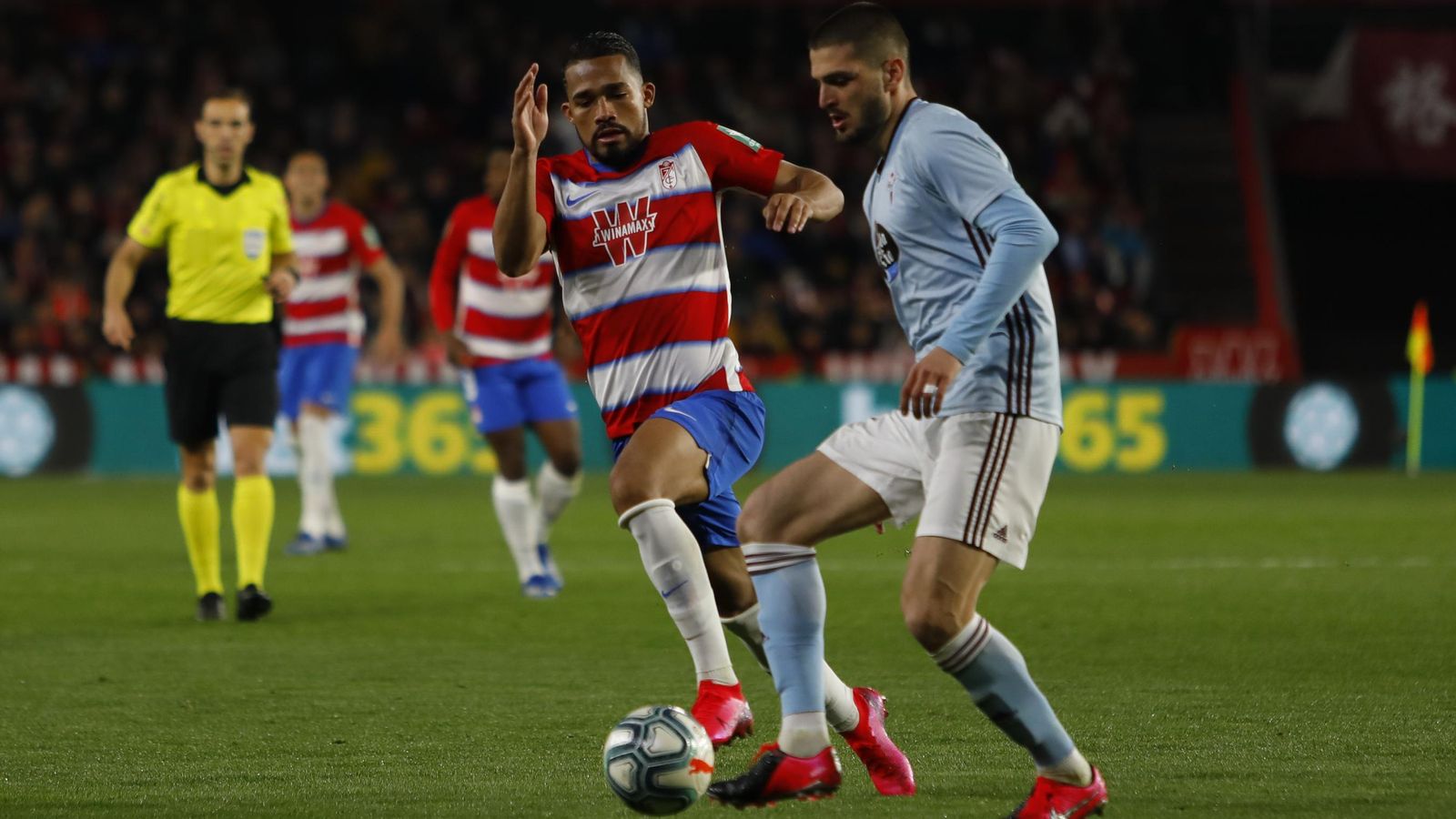 Yangel Herrera disputó su último partido ante el Celta en Los Cármenes.