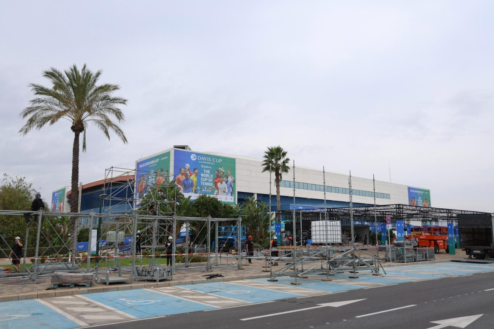 Las fotos del Carpena casi listo para la Copa Davis y la Billie Jean King Cup en Málaga