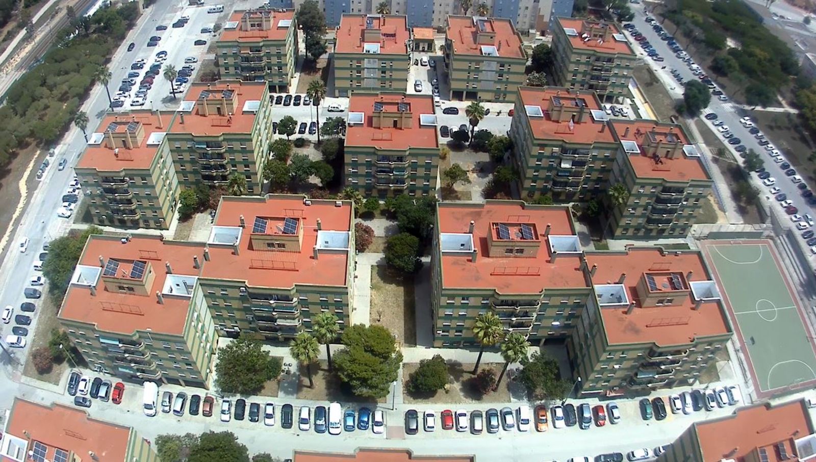 Vista aérea del barrio de Ciudad Jardín de Puerto Real