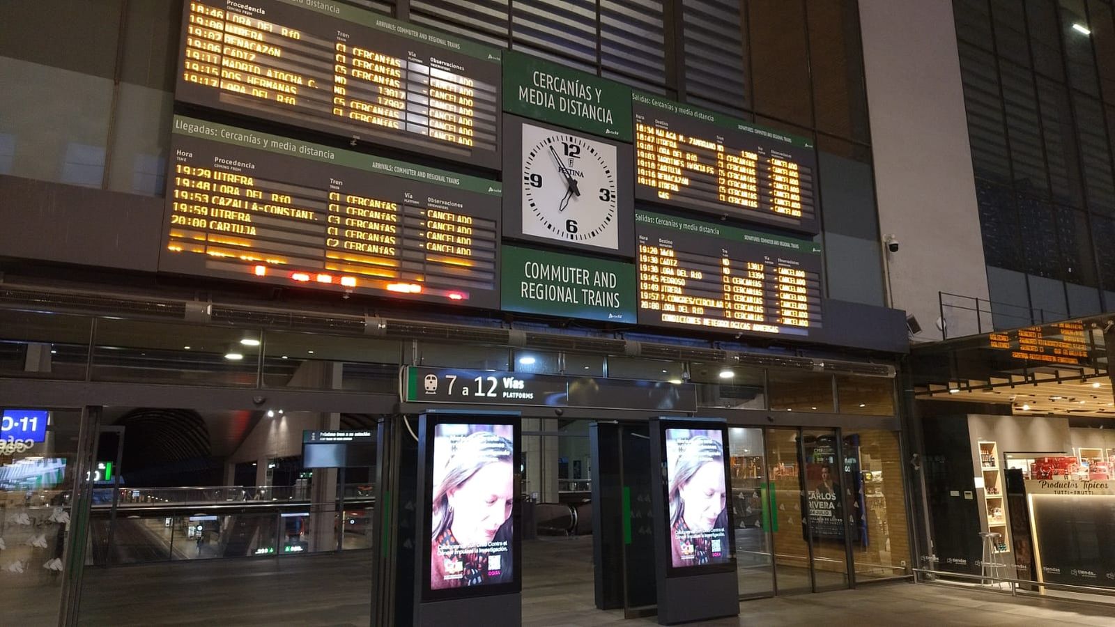 Imagen de esete miércoles con todos los trenes cancelados