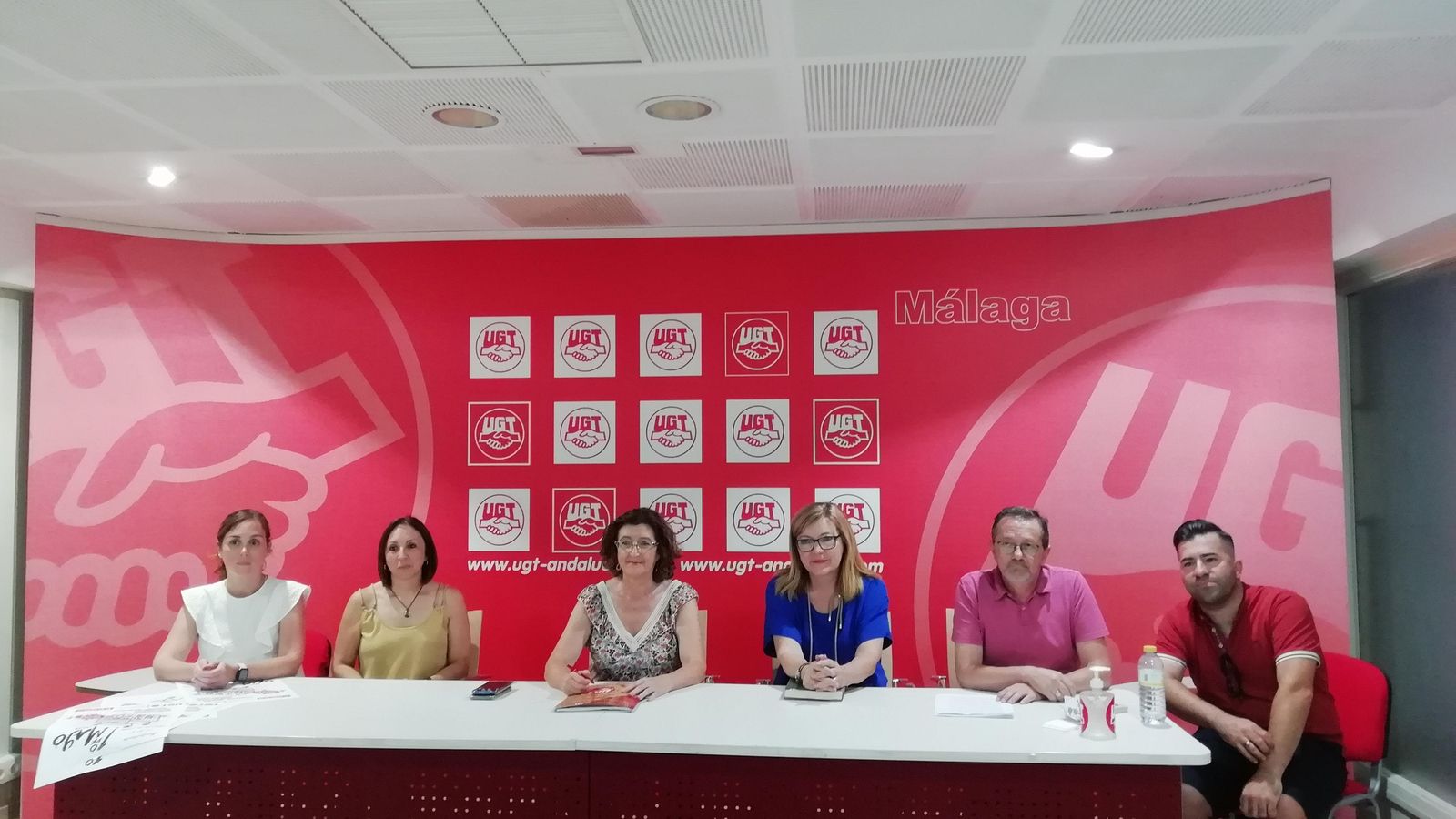 Los delegados de UGT de los diferentes centros sanitarios de la provincia.