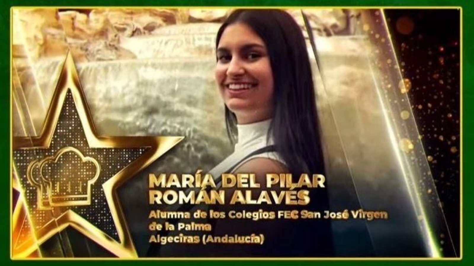 María del Pilar Ramón, la alumna del San José Virgen de la Palma que ha recogido el galardón.