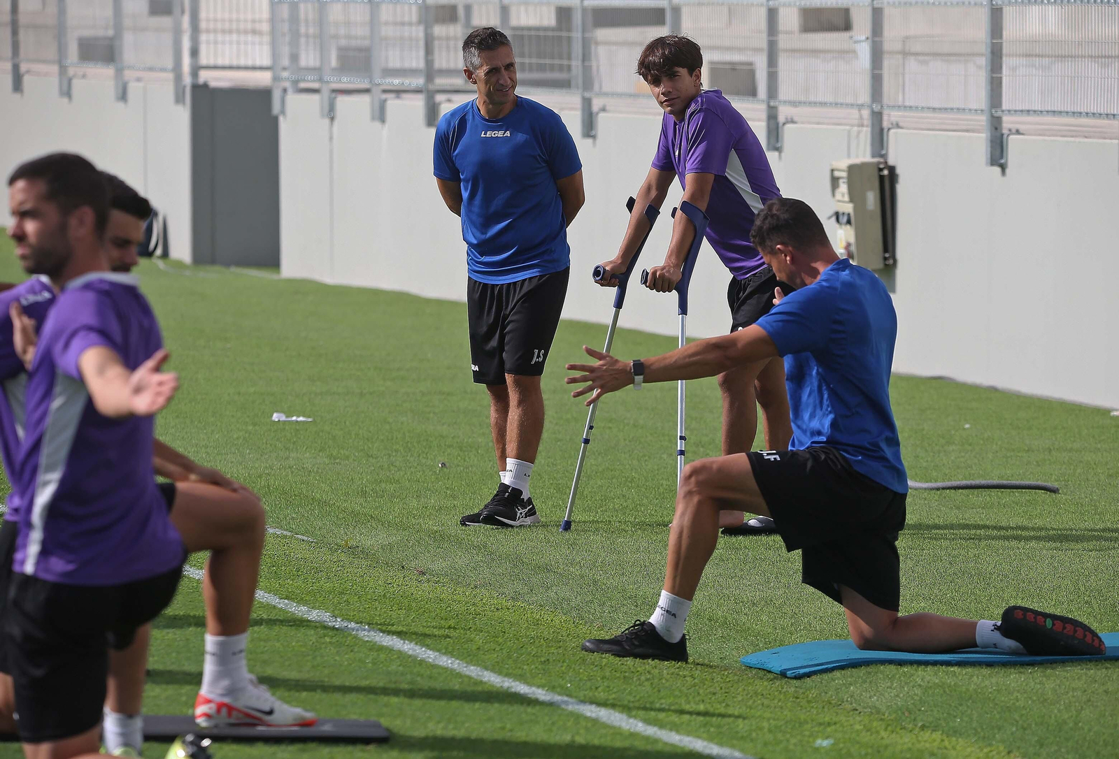Fotos del primer entrenamiento de la Balona en el Ciudad de La Línea