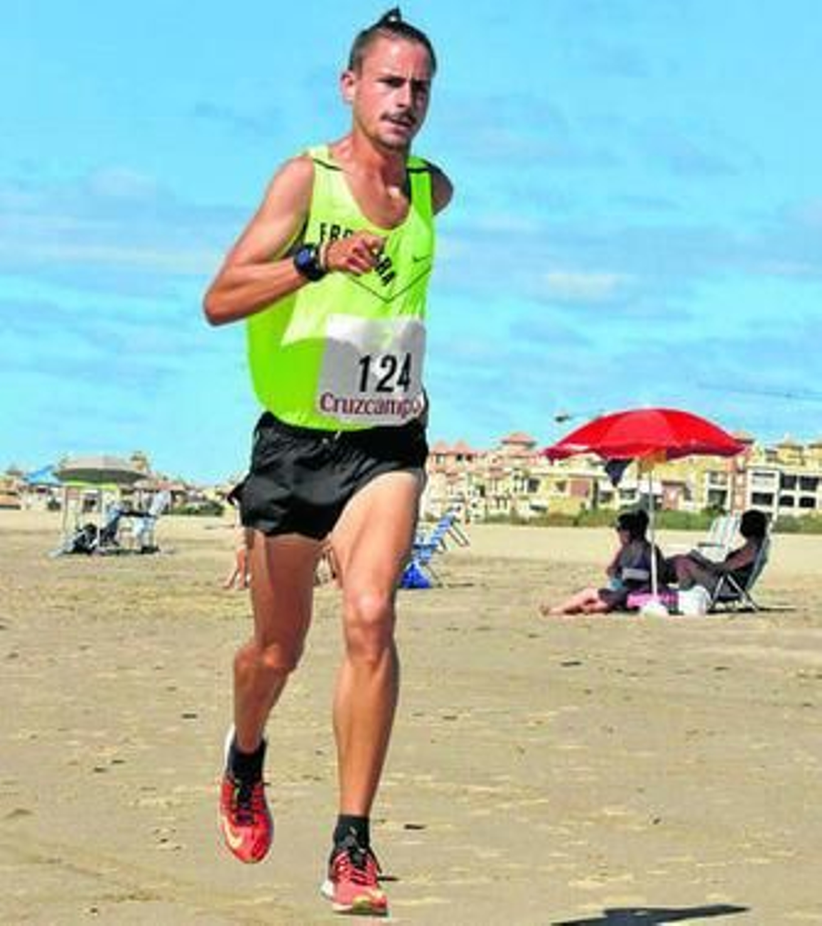 Xavier Francoil, durante un momento de la carrera ayamontina.