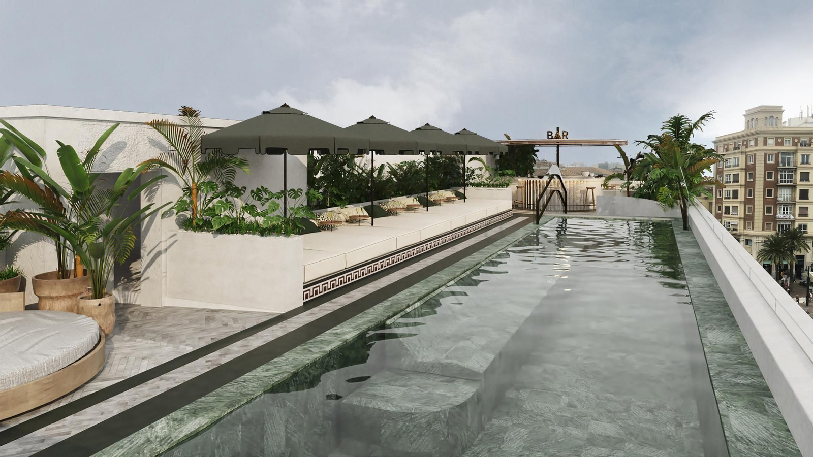 Fotos del hotel de 5 estrellas de La Equitativa, en Málaga.