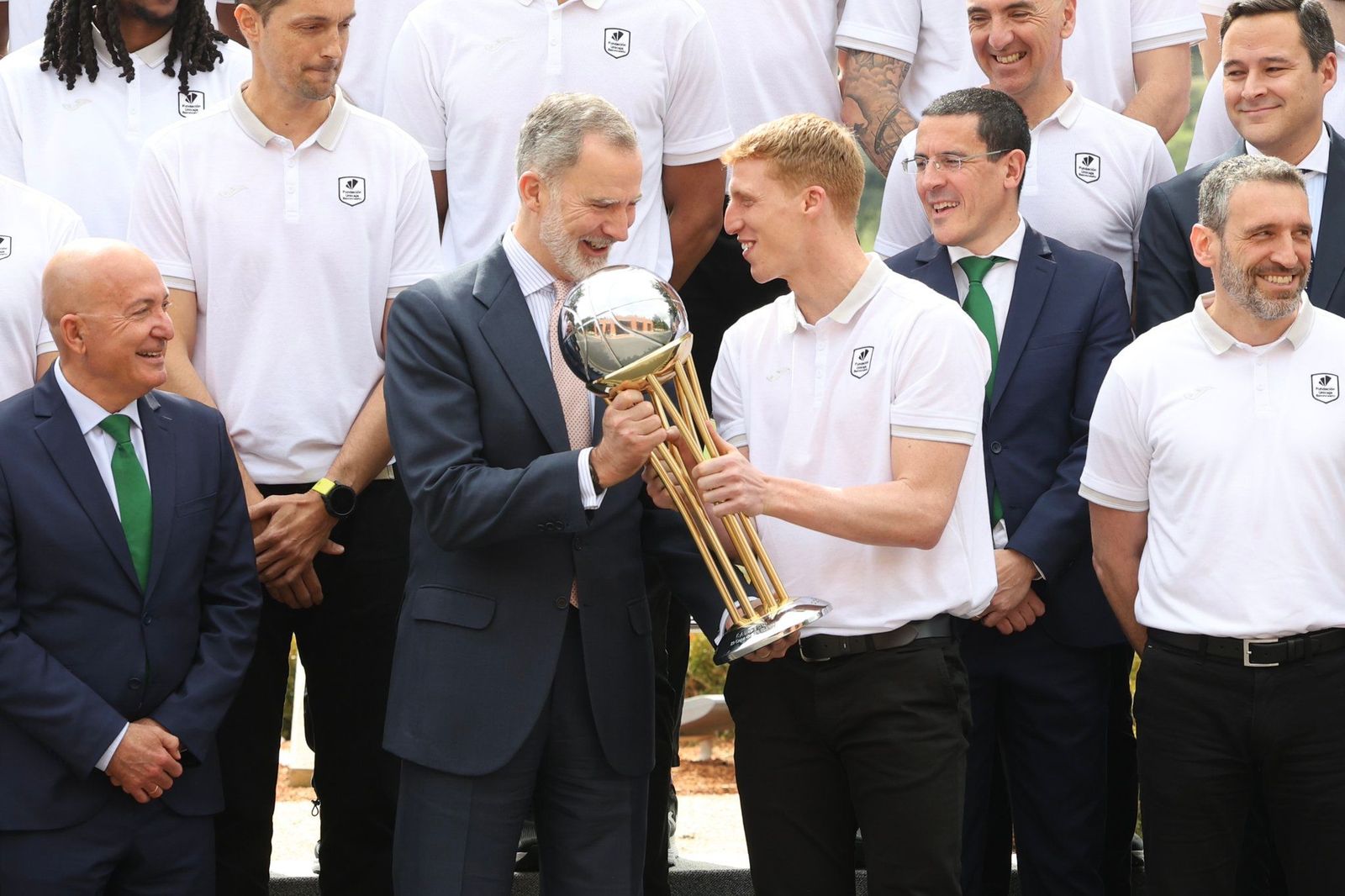 La recepción de Felipe VI al Unicaja, en fotos