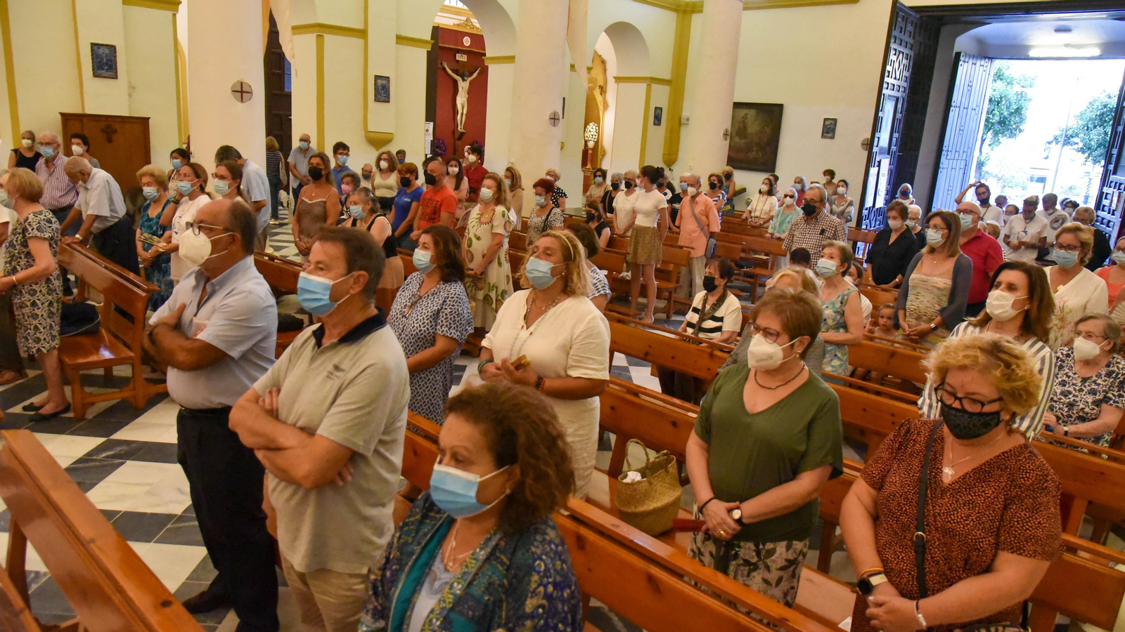 Las fotos de la perigrinacion religiosa  Madre Ven en la Iglesia de La Palma