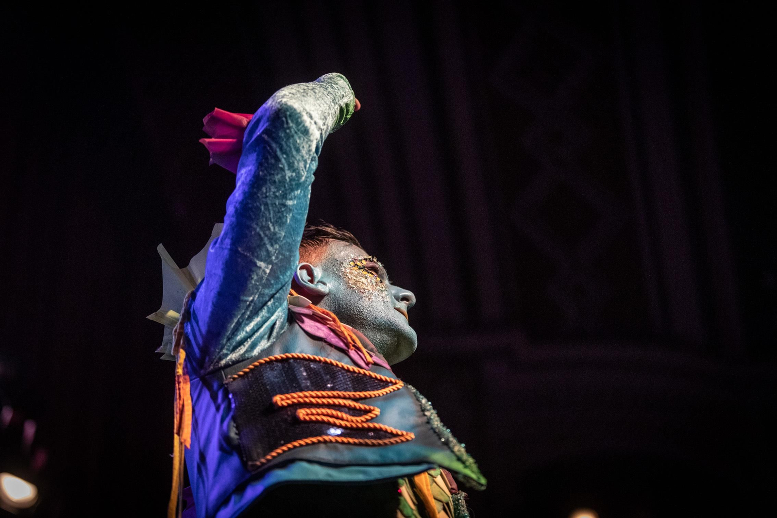 La comparsa 'El arrecife' sobre las tablas del gran teatro Falla