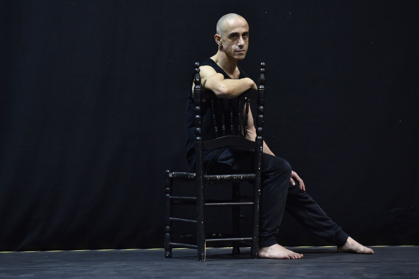 El coreógrafo, retratado en la sede del Ballet Flamenco de Andalucía, durante el proceso de montaje del espectáculo 'Flamencolorquiano'.