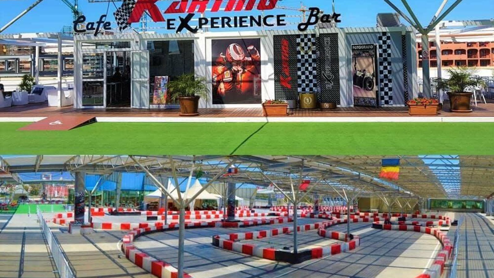 Karting Experience está sobre el centro comercial Miramar de Fuengirola.