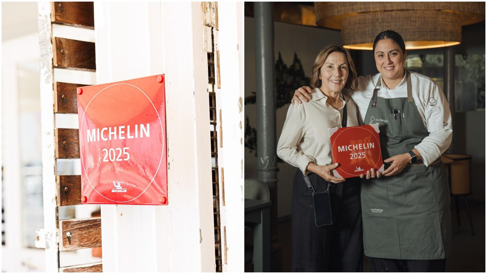 Las insignias que acreditan a los restaurantes 'Recomendados' de la Guía Michelin.